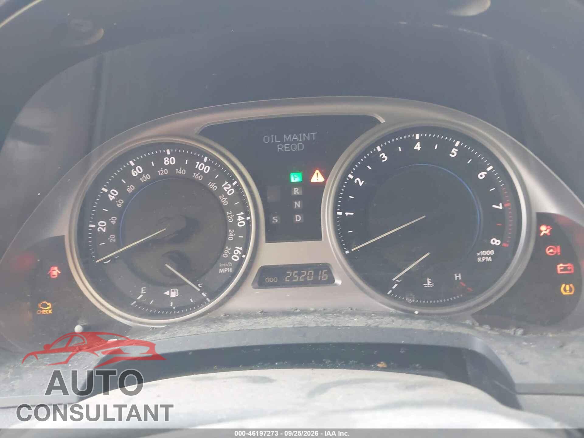 LEXUS IS 250 2010 - JTHBF5C2XA5113541