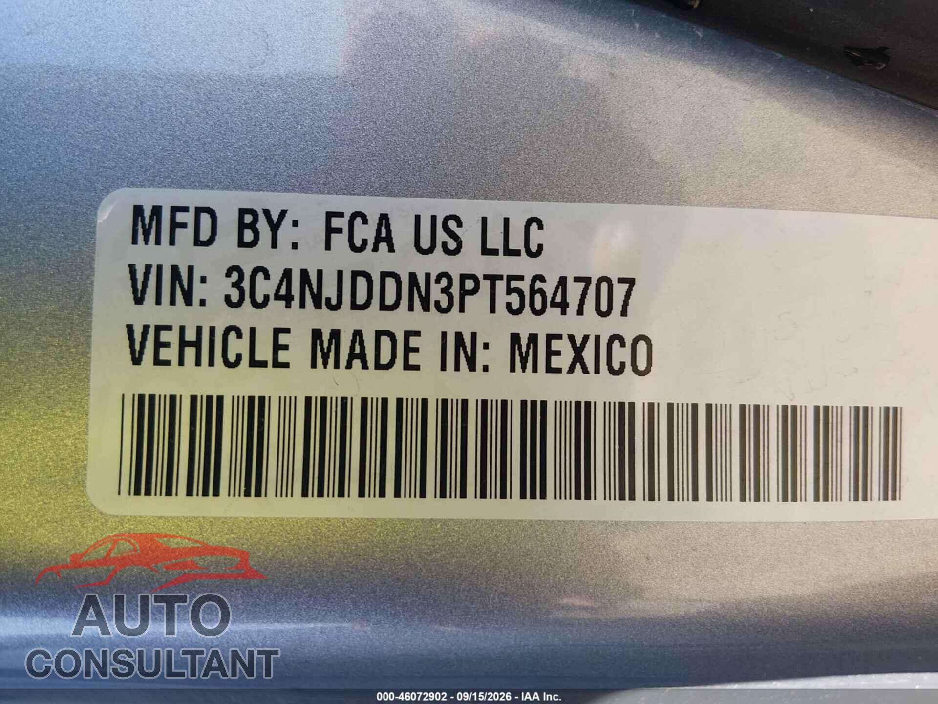 JEEP COMPASS 2023 - 3C4NJDDN3PT564707