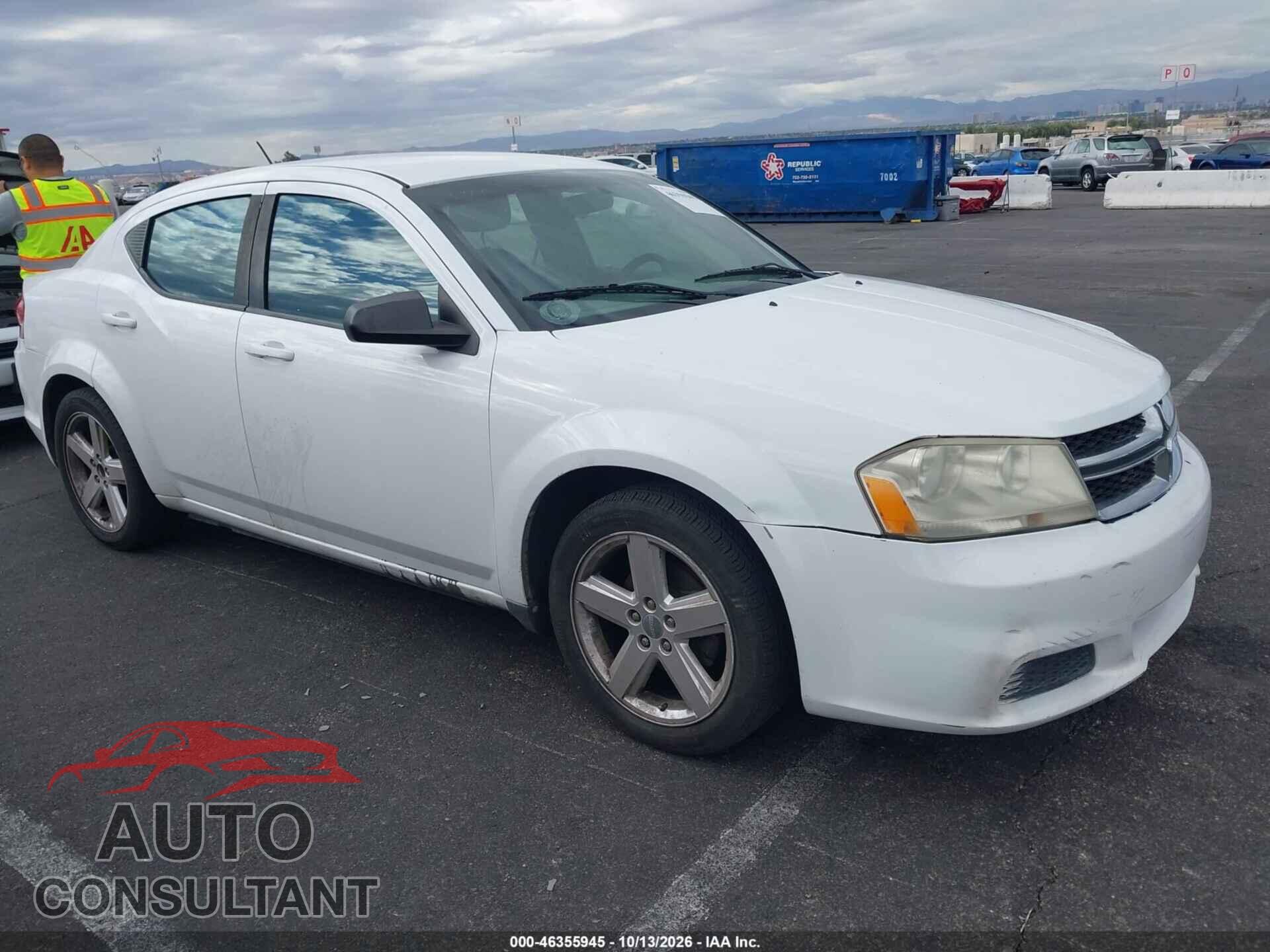 DODGE AVENGER 2013 - 1C3CDZAB6DN537328