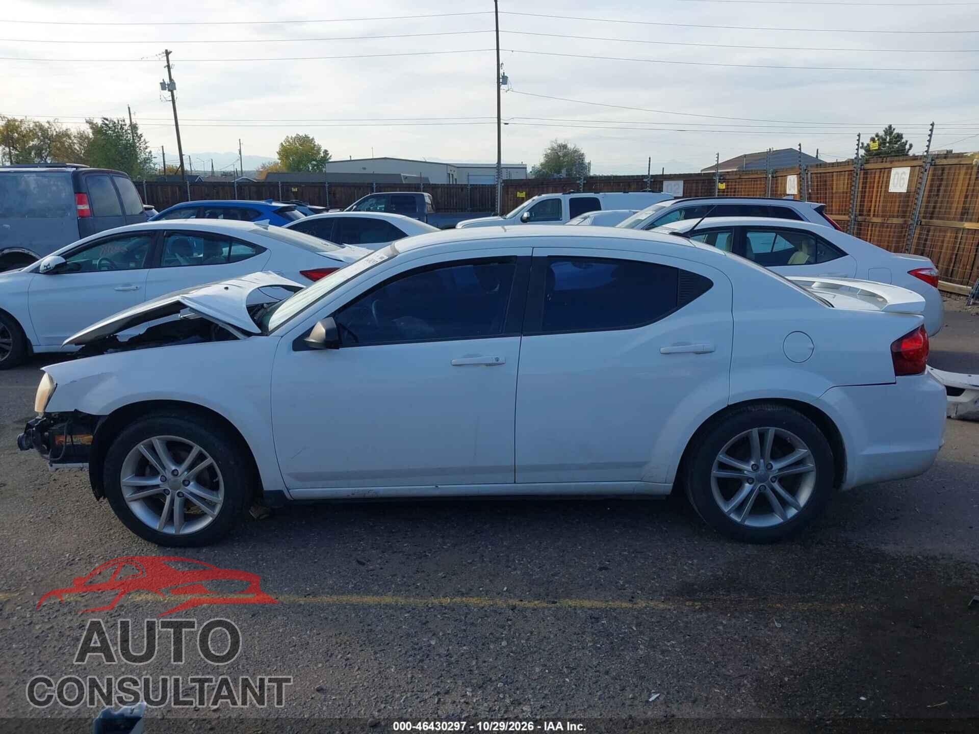 DODGE AVENGER 2013 - 1C3CDZAG4DN583588