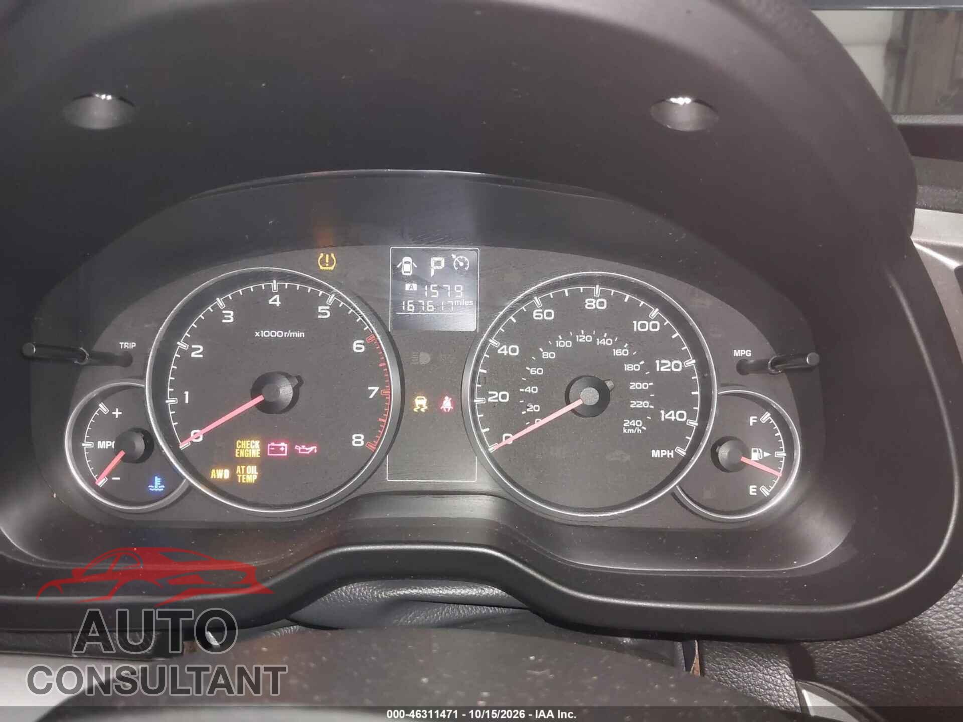 SUBARU OUTBACK 2013 - 4S4BRBCC7D3315362