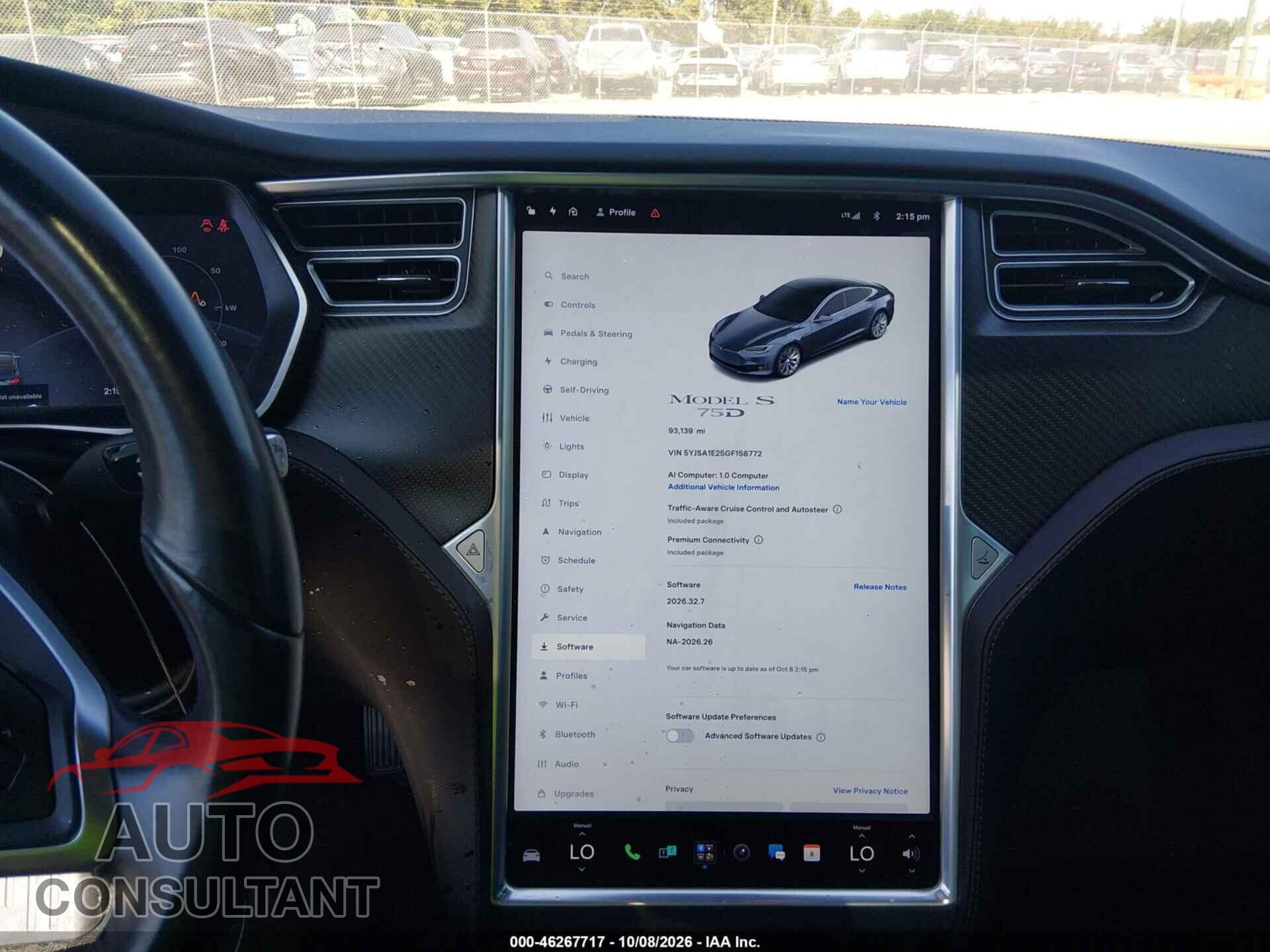 TESLA MODEL S 2016 - 5YJSA1E25GF158772