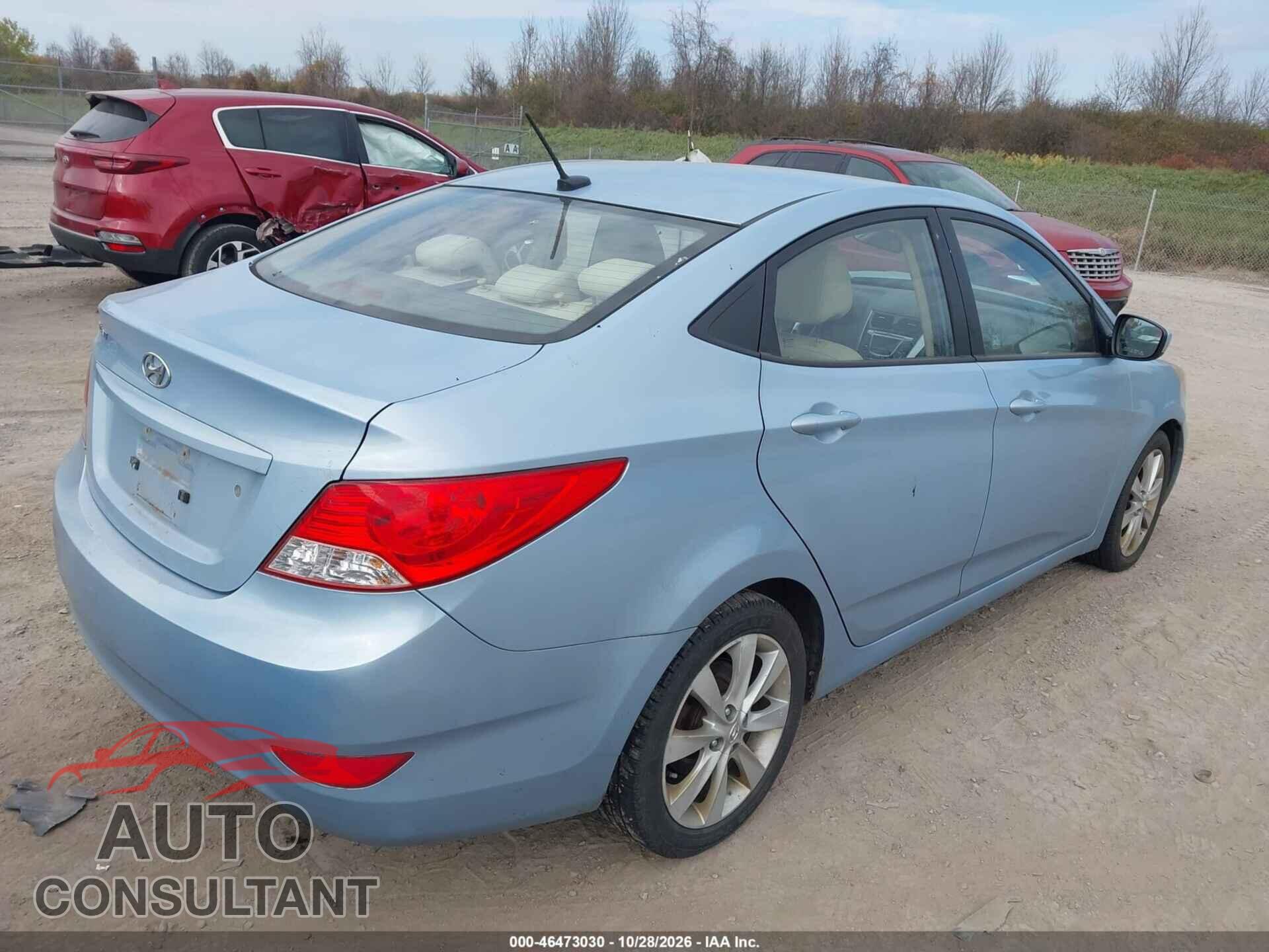 HYUNDAI ACCENT 2013 - KMHCU4AE3DU355287