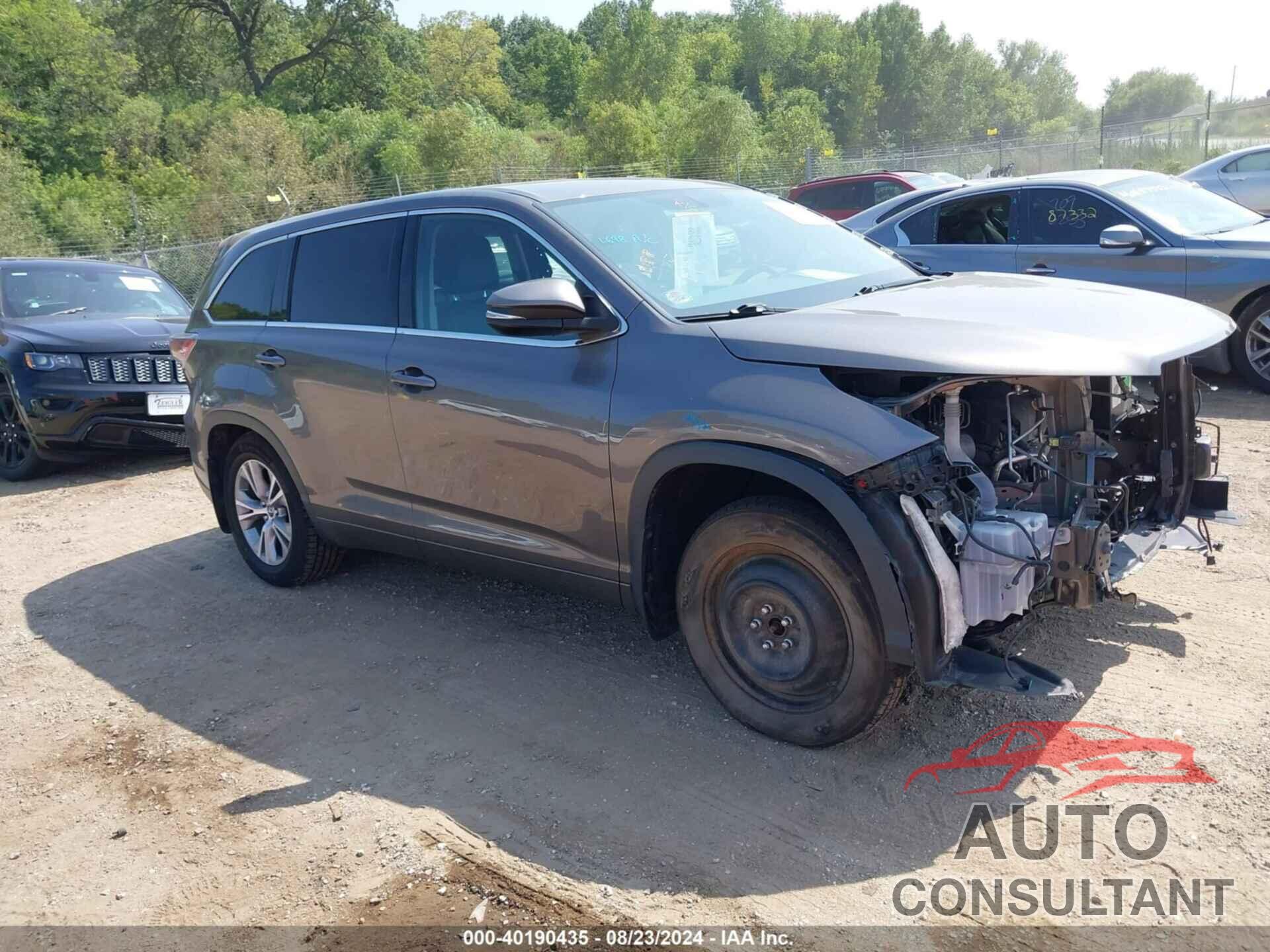 TOYOTA HIGHLANDER 2016 - 5TDBKRFH0GS349252