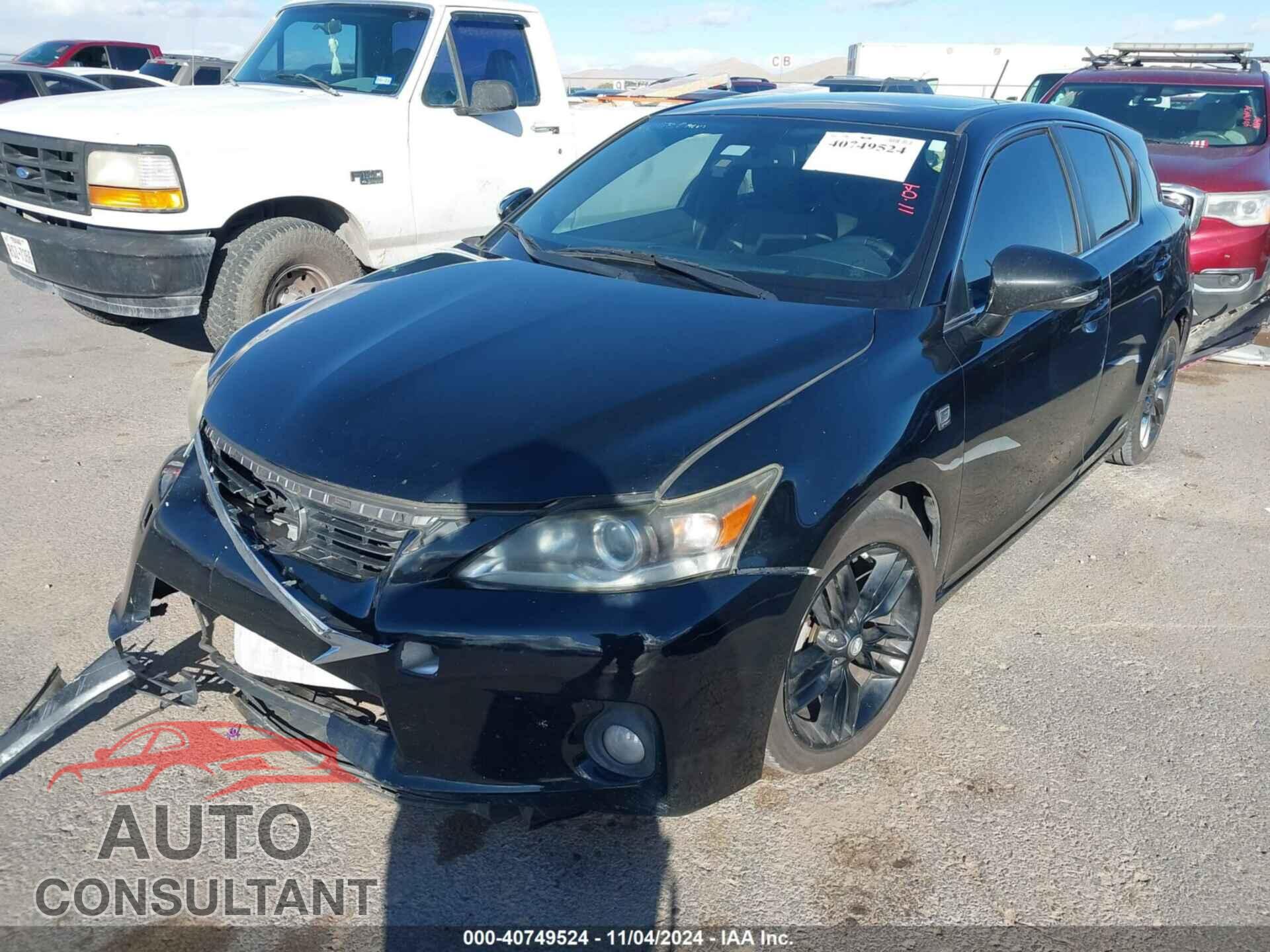 LEXUS CT 200H 2012 - JTHKD5BH5C2075961