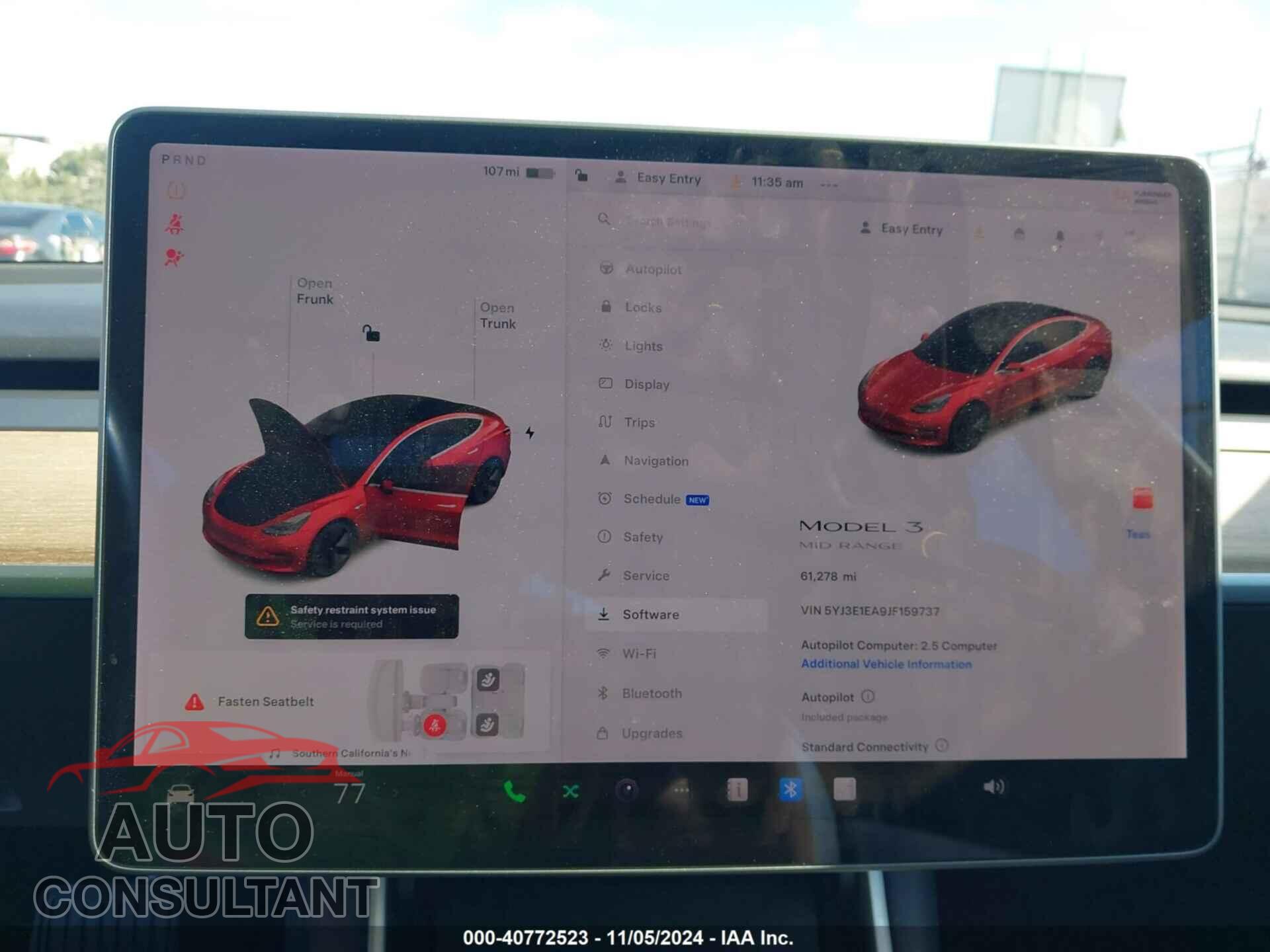 TESLA MODEL 3 2018 - 5YJ3E1EA9JF159737