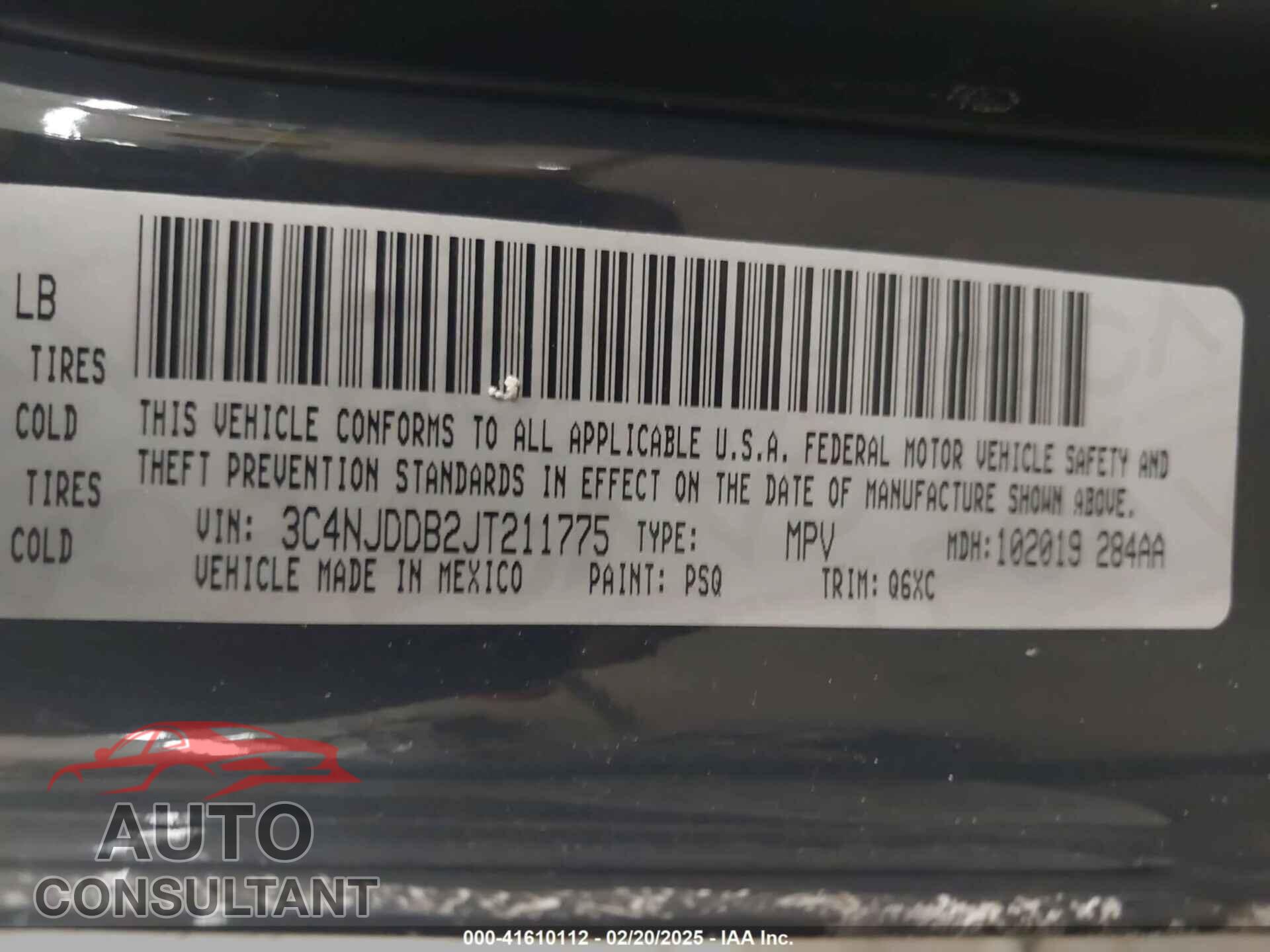 JEEP COMPASS 2018 - 3C4NJDDB2JT211775
