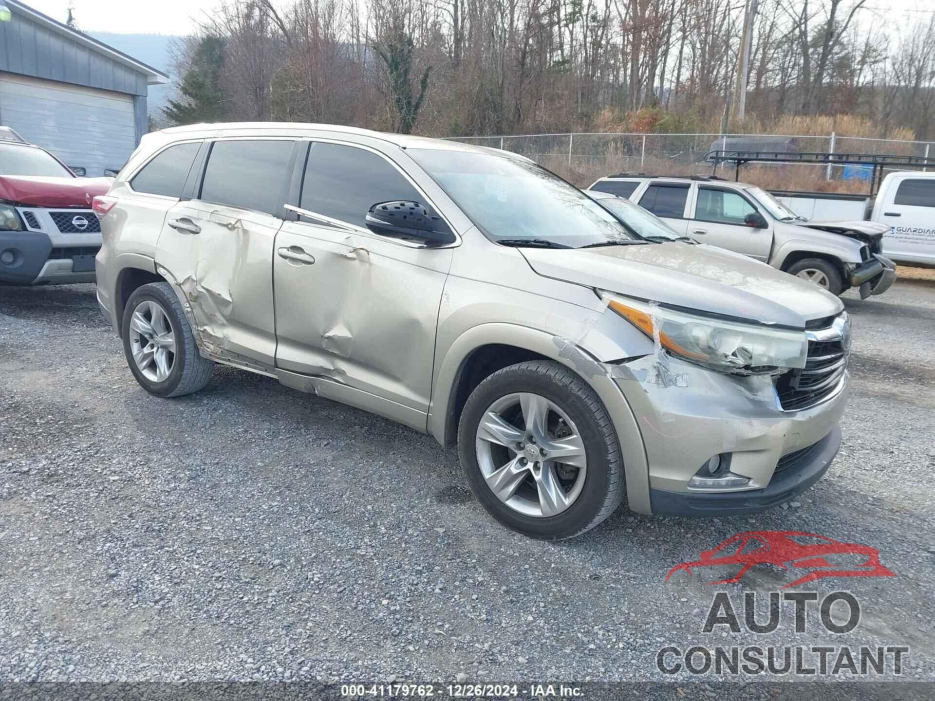TOYOTA HIGHLANDER 2015 - 5TDYKRFH9FS119265
