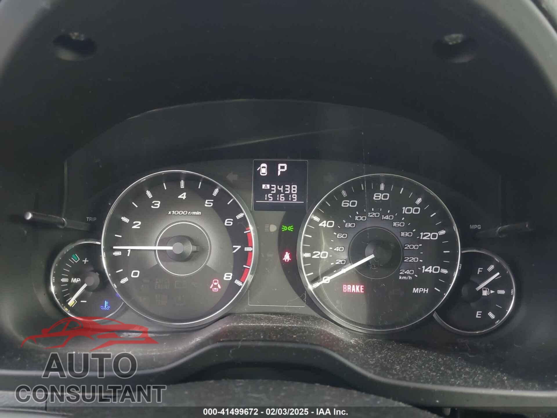 SUBARU OUTBACK 2011 - 4S4BRBFC6B3364657