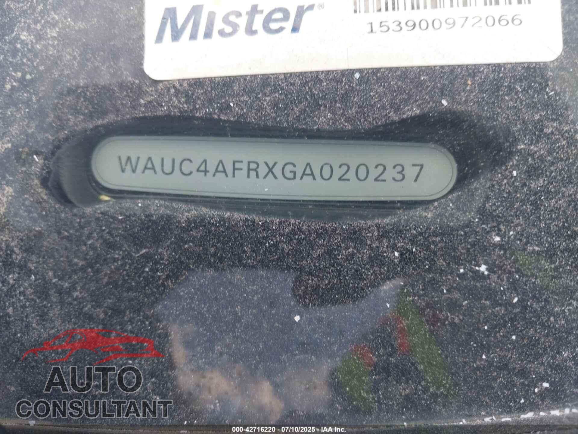 AUDI S5 2016 - WAUC4AFRXGA020237