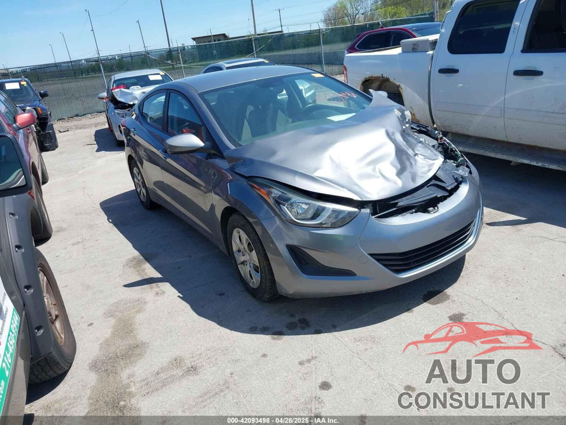 HYUNDAI ELANTRA 2016 - KMHDH4AE9GU568631