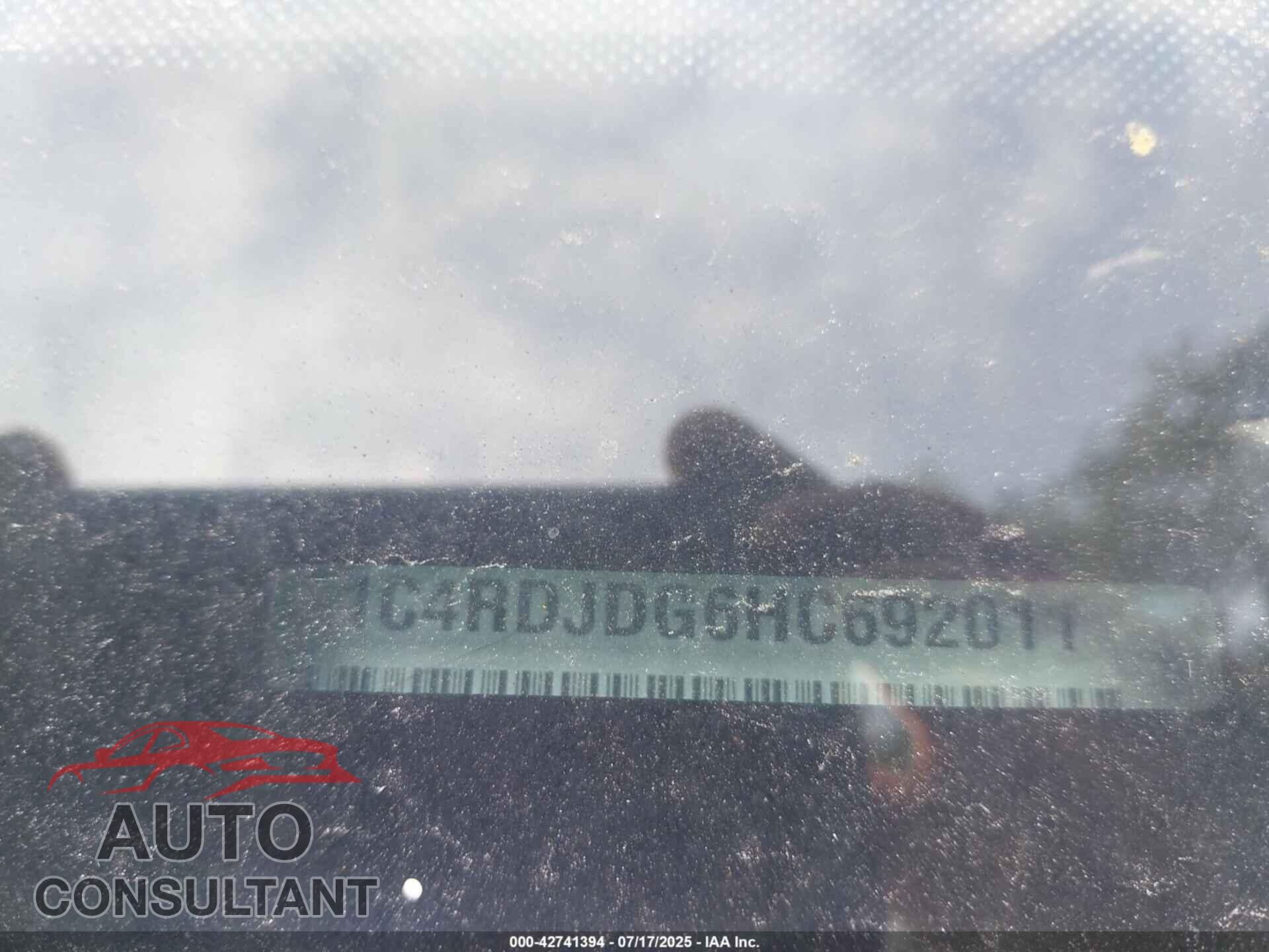 DODGE DURANGO 2017 - 1C4RDJDG6HC692011