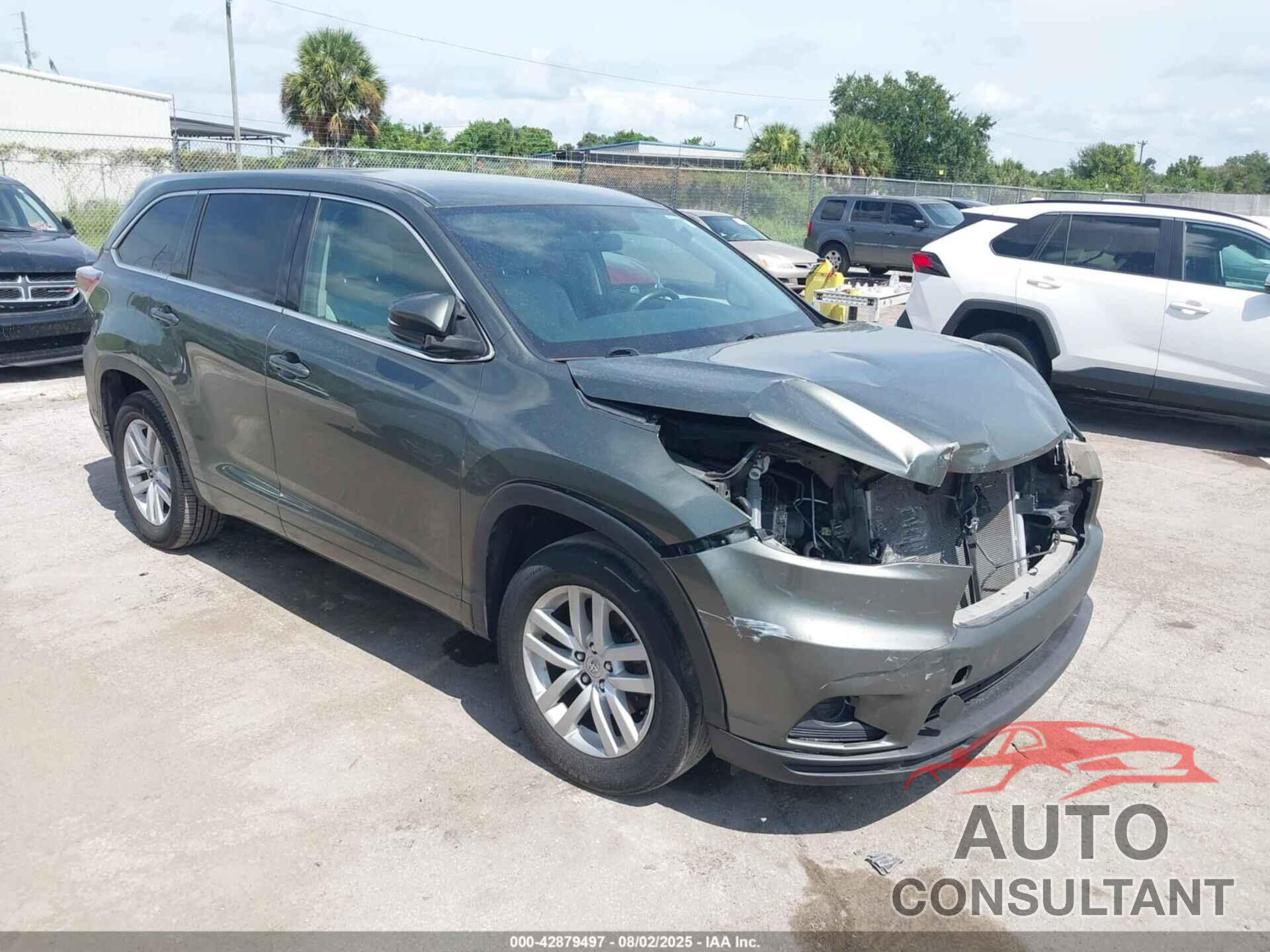 TOYOTA HIGHLANDER 2015 - 5TDZKRFH1FS062662