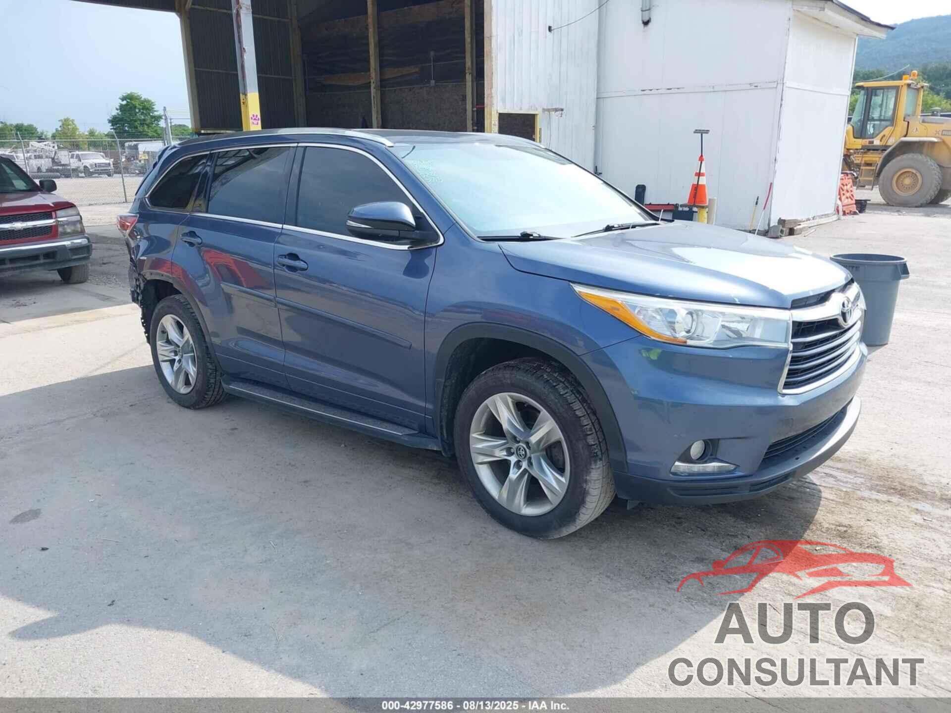 TOYOTA HIGHLANDER 2016 - 5TDDKRFH5GS330592