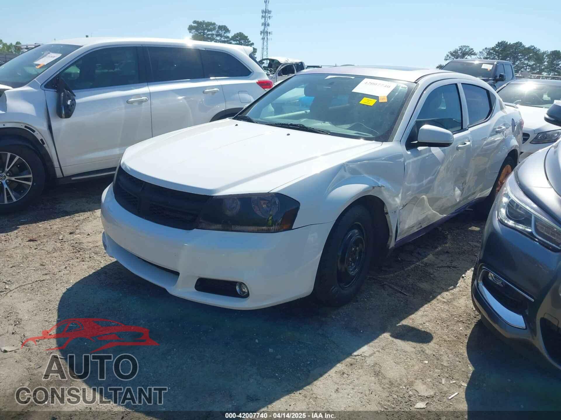 DODGE AVENGER 2013 - 1C3CDZCB2DN544550