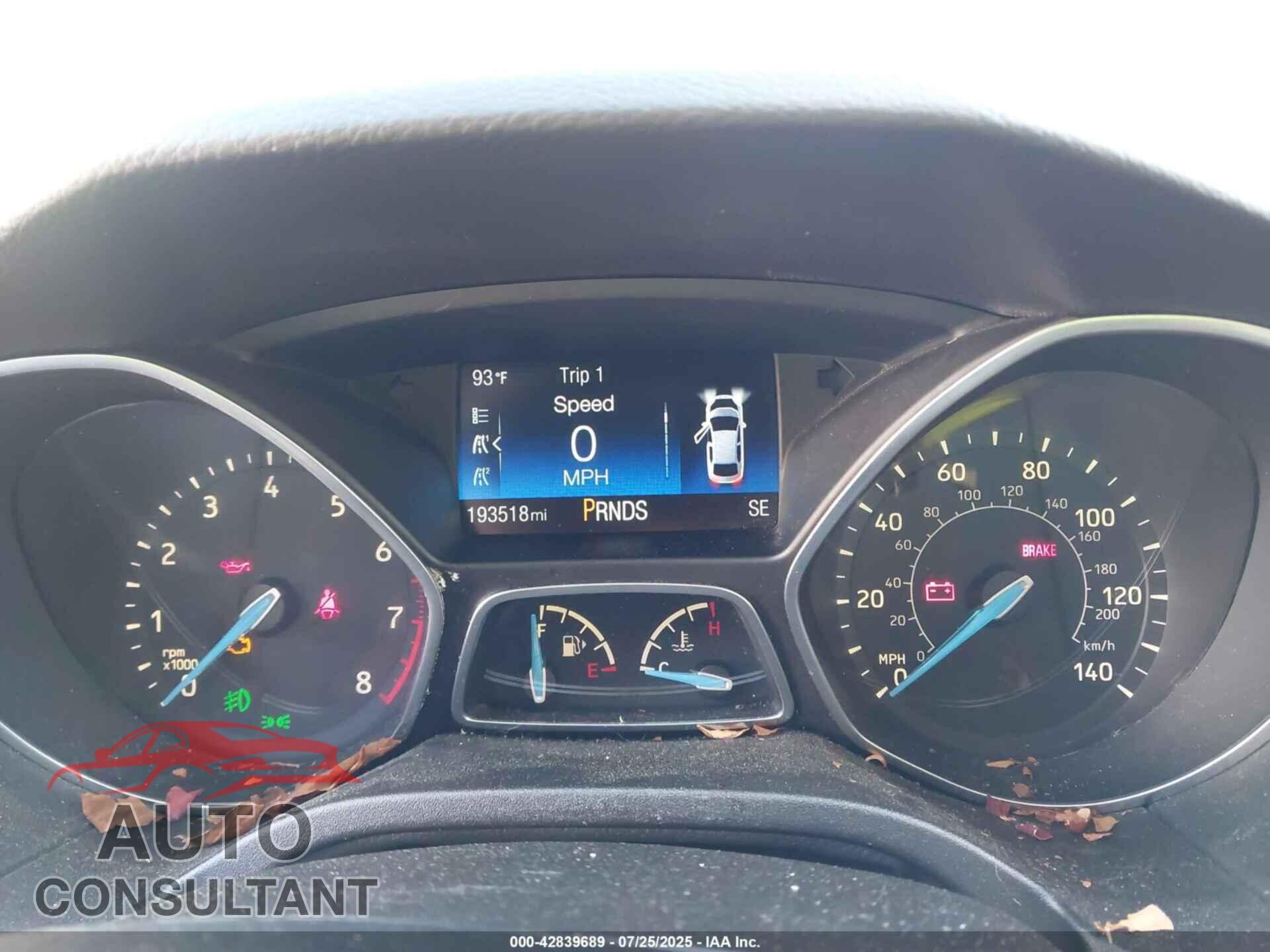 FORD FOCUS 2016 - 1FADP3K29GL333034