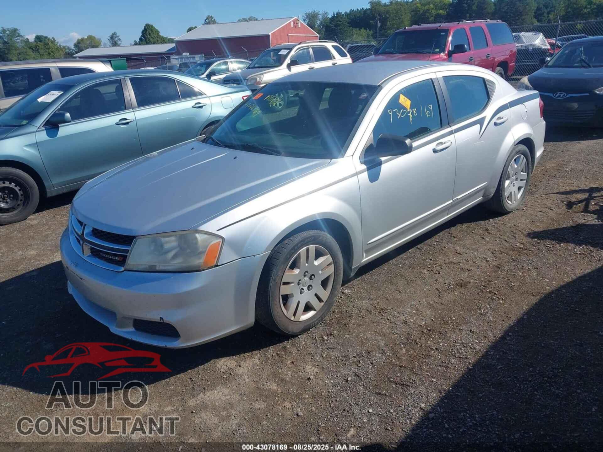 DODGE AVENGER 2012 - 1C3CDZAB8CN324007