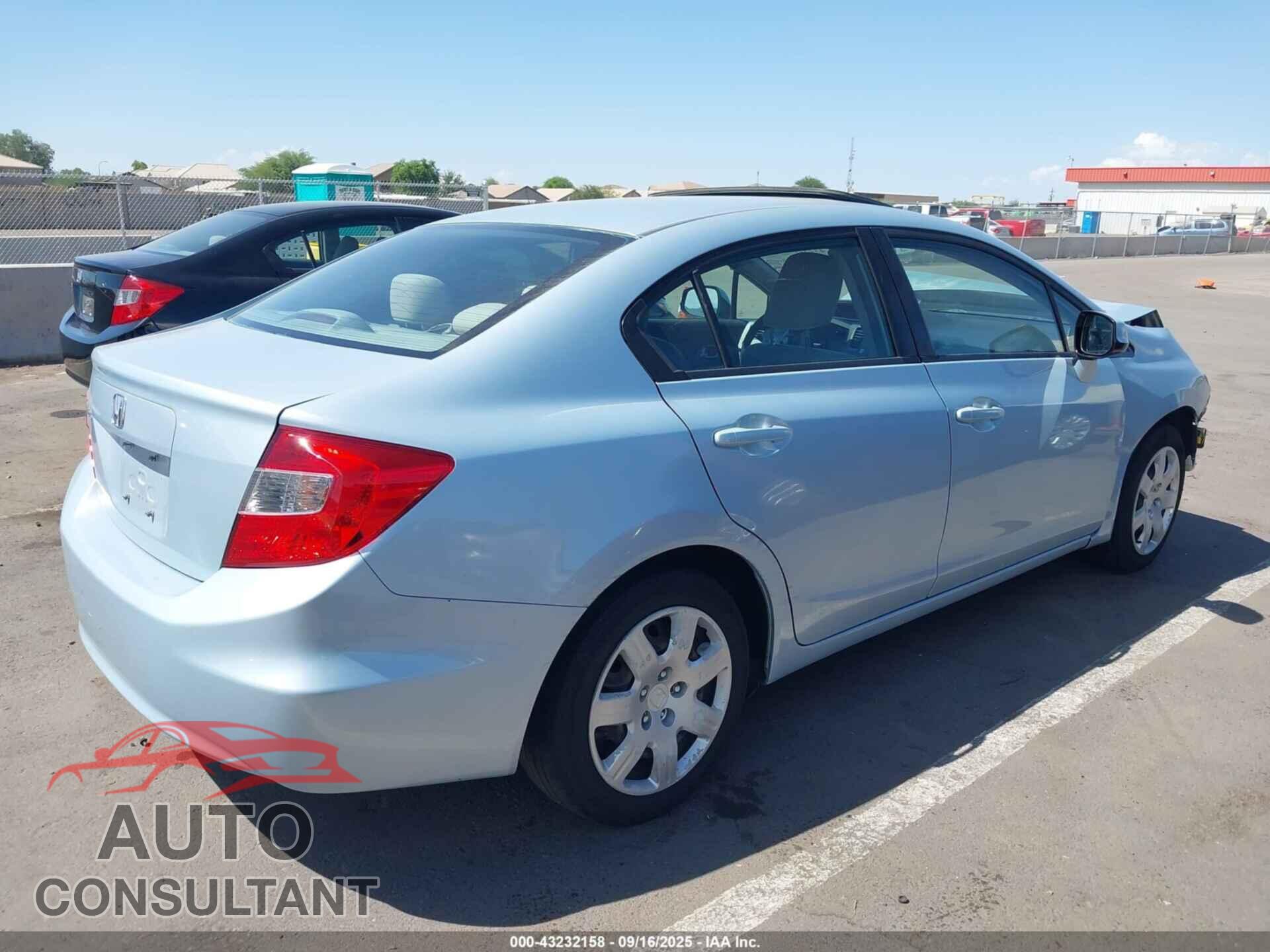 HONDA CIVIC 2012 - 19XFB2F81CE315740