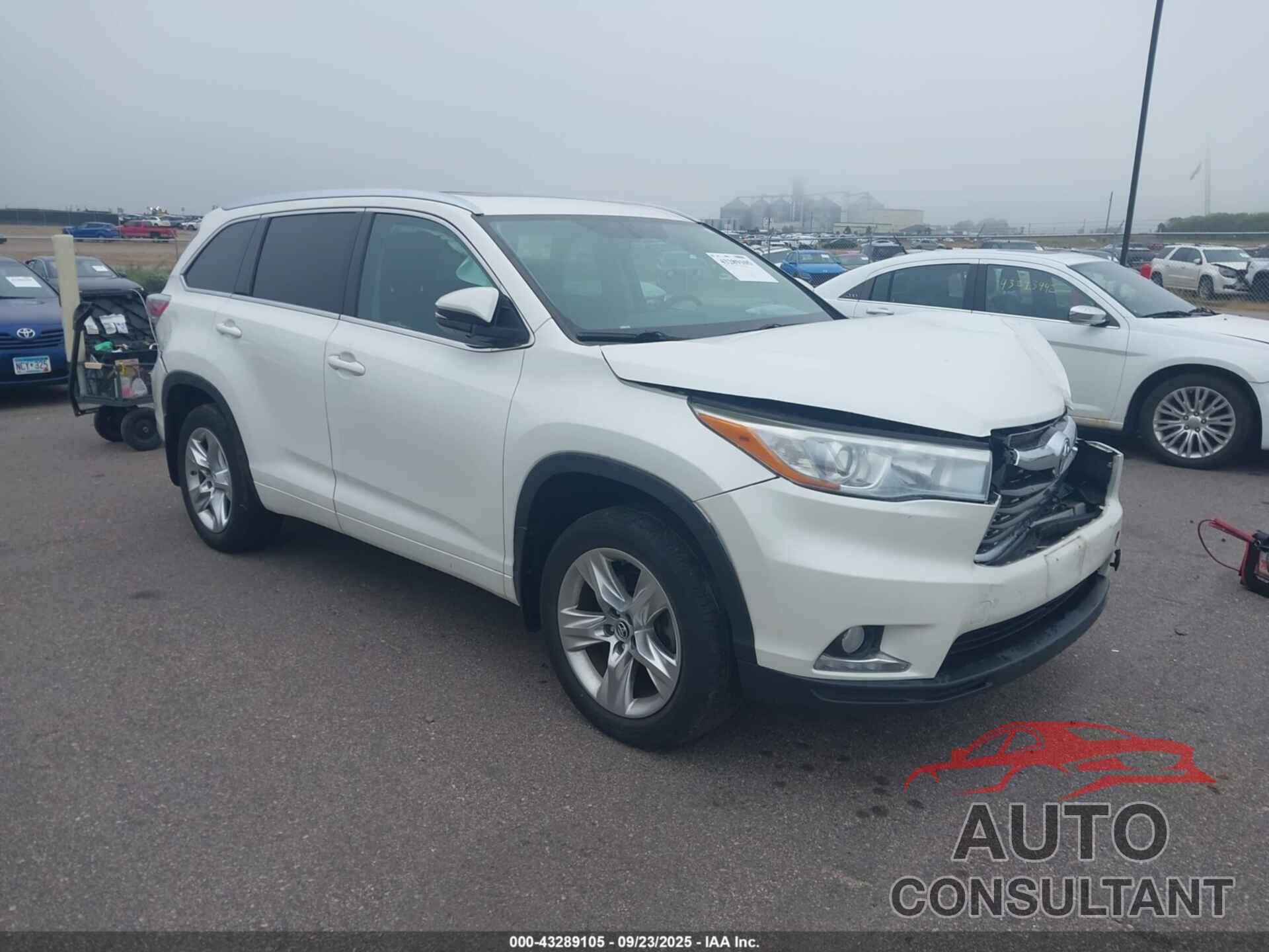 TOYOTA HIGHLANDER 2016 - 5TDDKRFH4GS274886