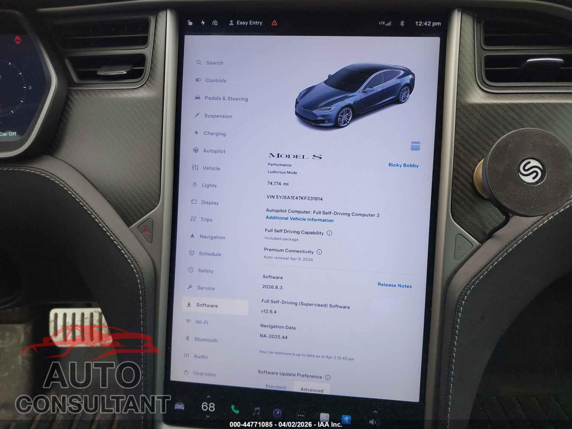 TESLA MODEL S 2019 - 5YJSA1E47KF331914