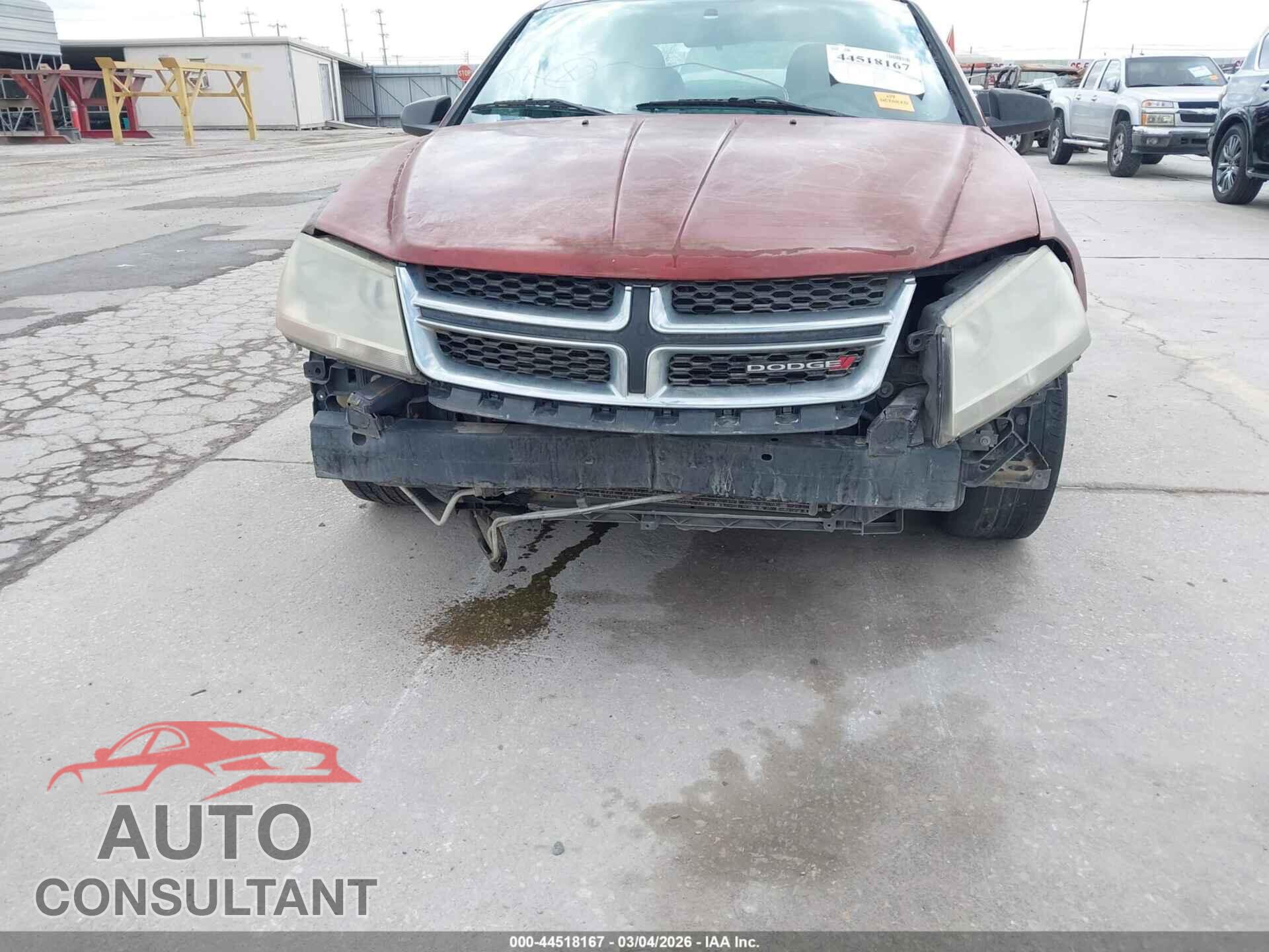 DODGE AVENGER 2012 - 1C3CDZAB2CN216823