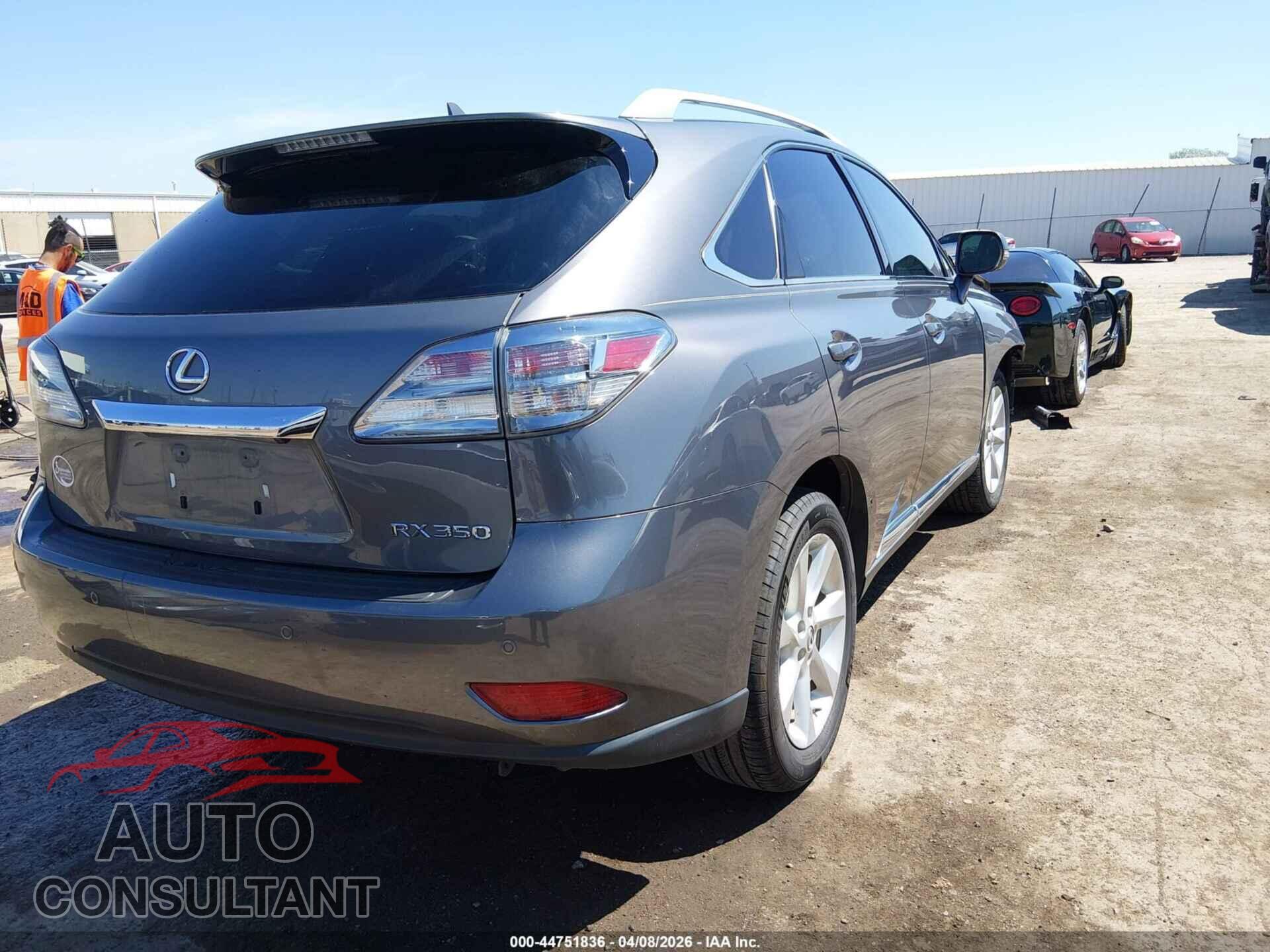 LEXUS RX 350 2012 - 2T2ZK1BA7CC070582