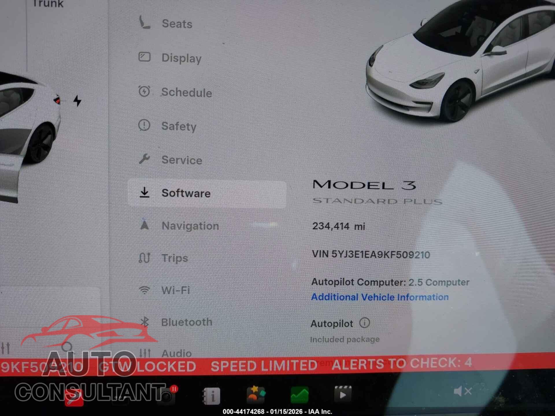 TESLA MODEL 3 2019 - 5YJ3E1EA9KF509210