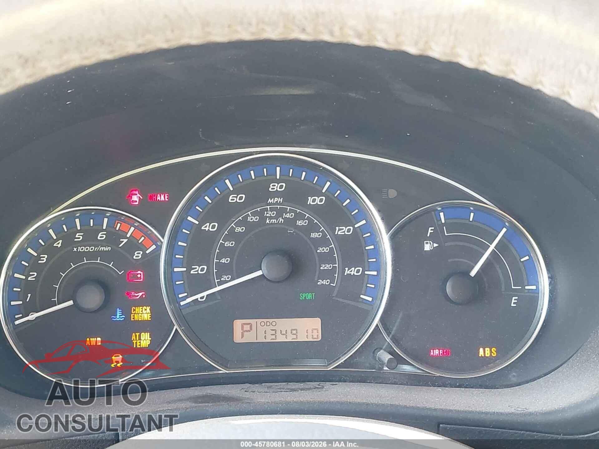 SUBARU FORESTER 2013 - JF2SHAEC3DH441012
