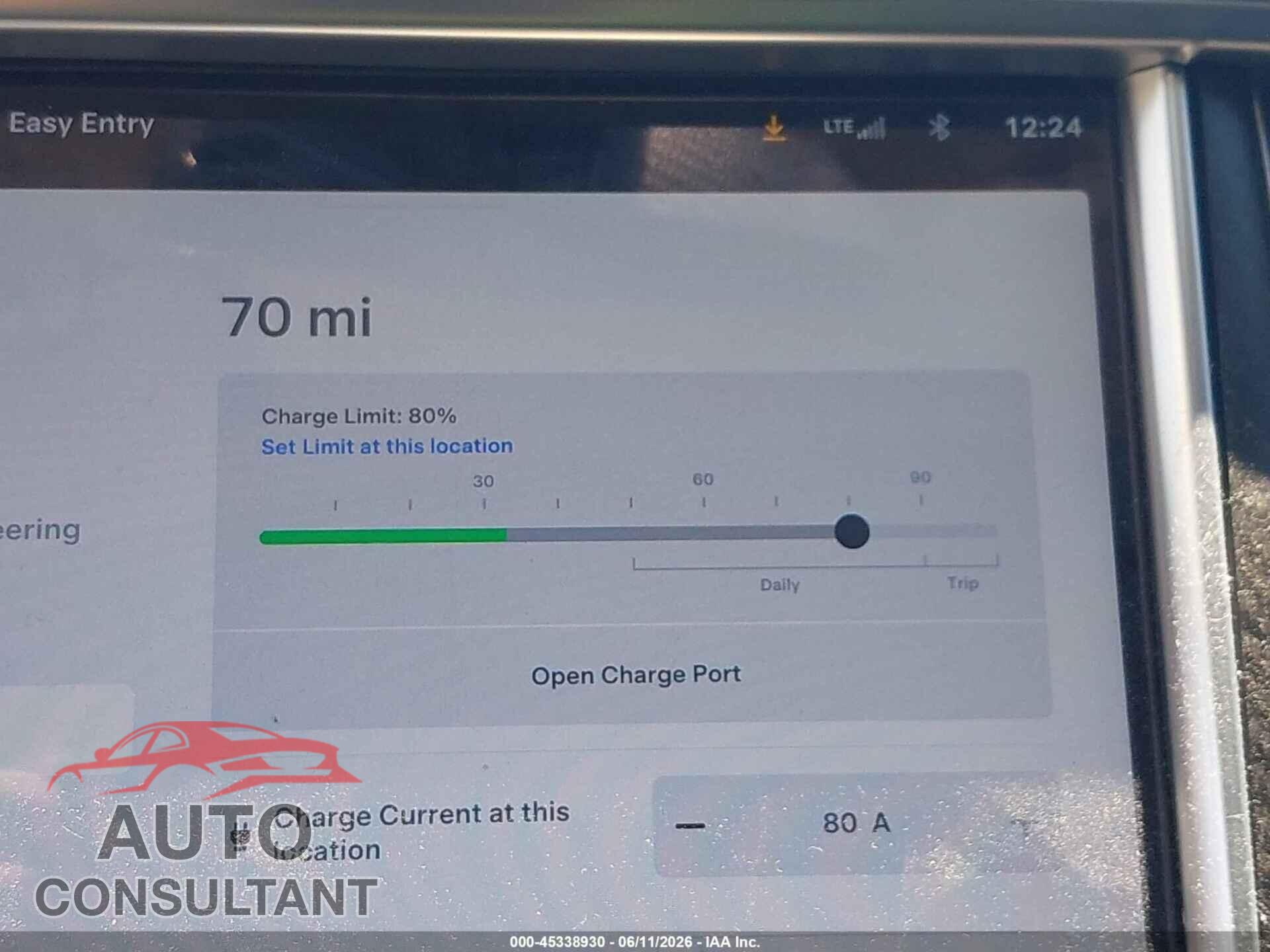 TESLA MODEL S 2012 - 5YJSA1DP6CFS00082