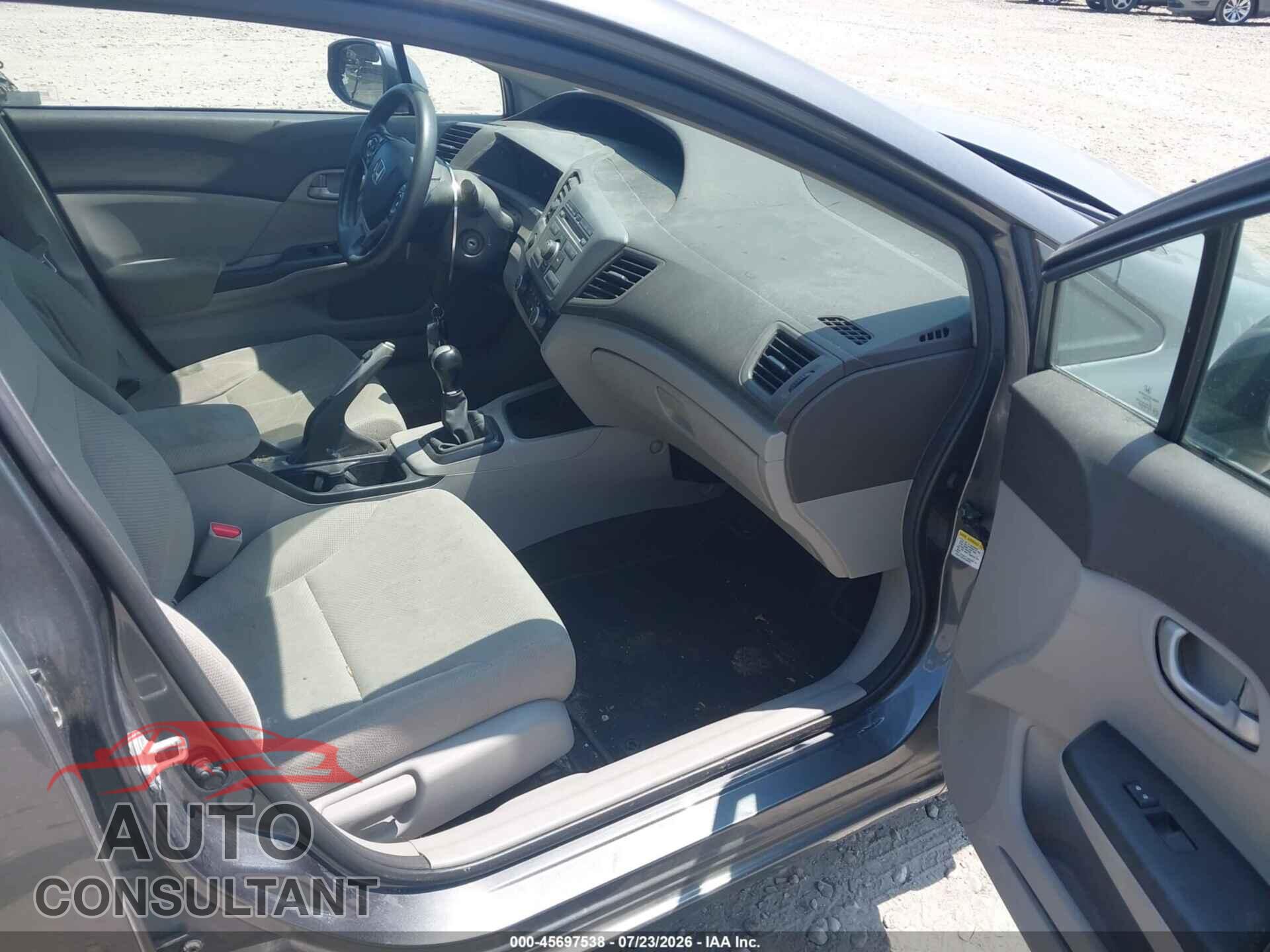 HONDA CIVIC 2012 - 19XFB2E53CE020209