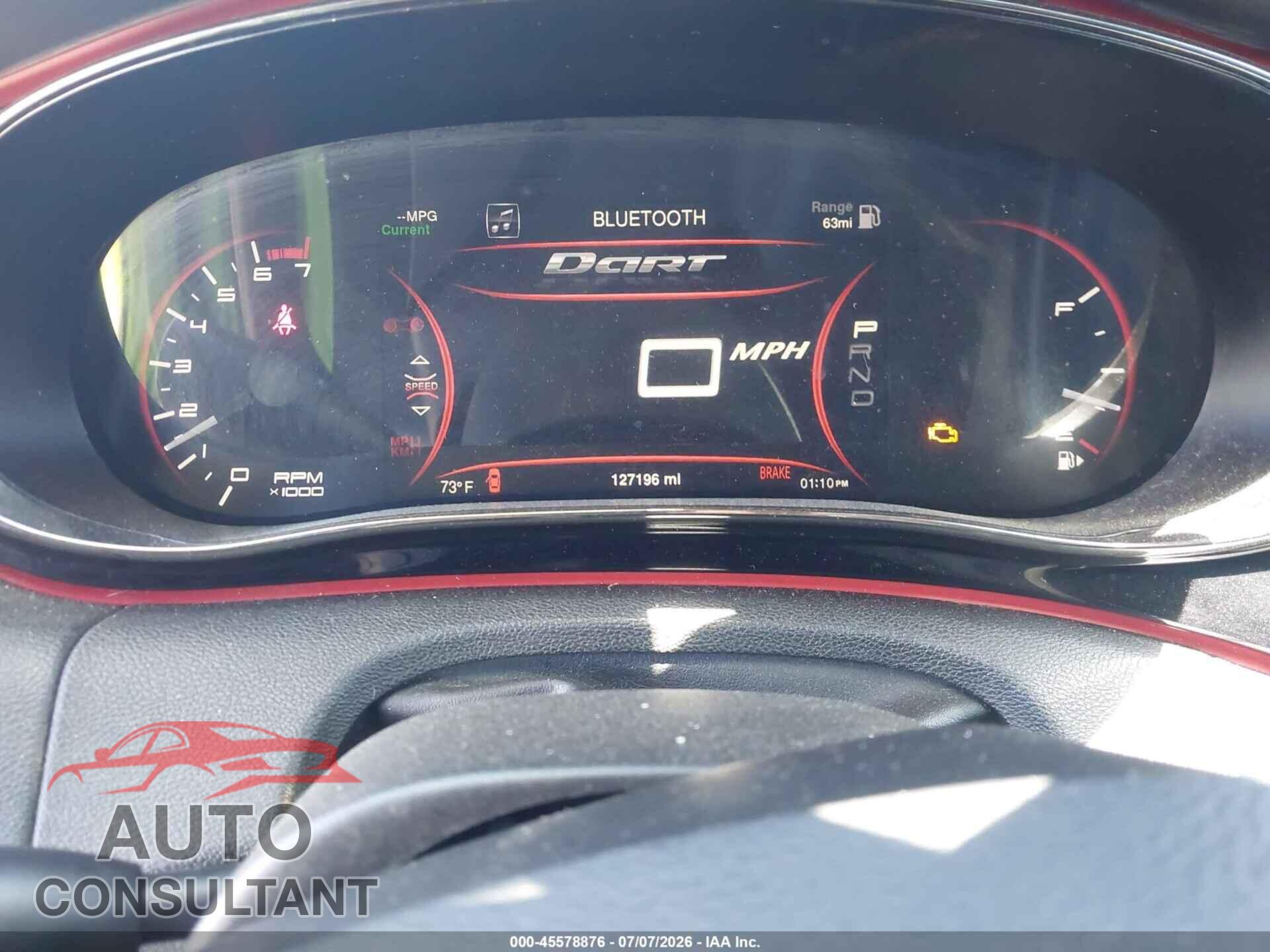 DODGE DART 2015 - 1C3CDFEB8FD253507