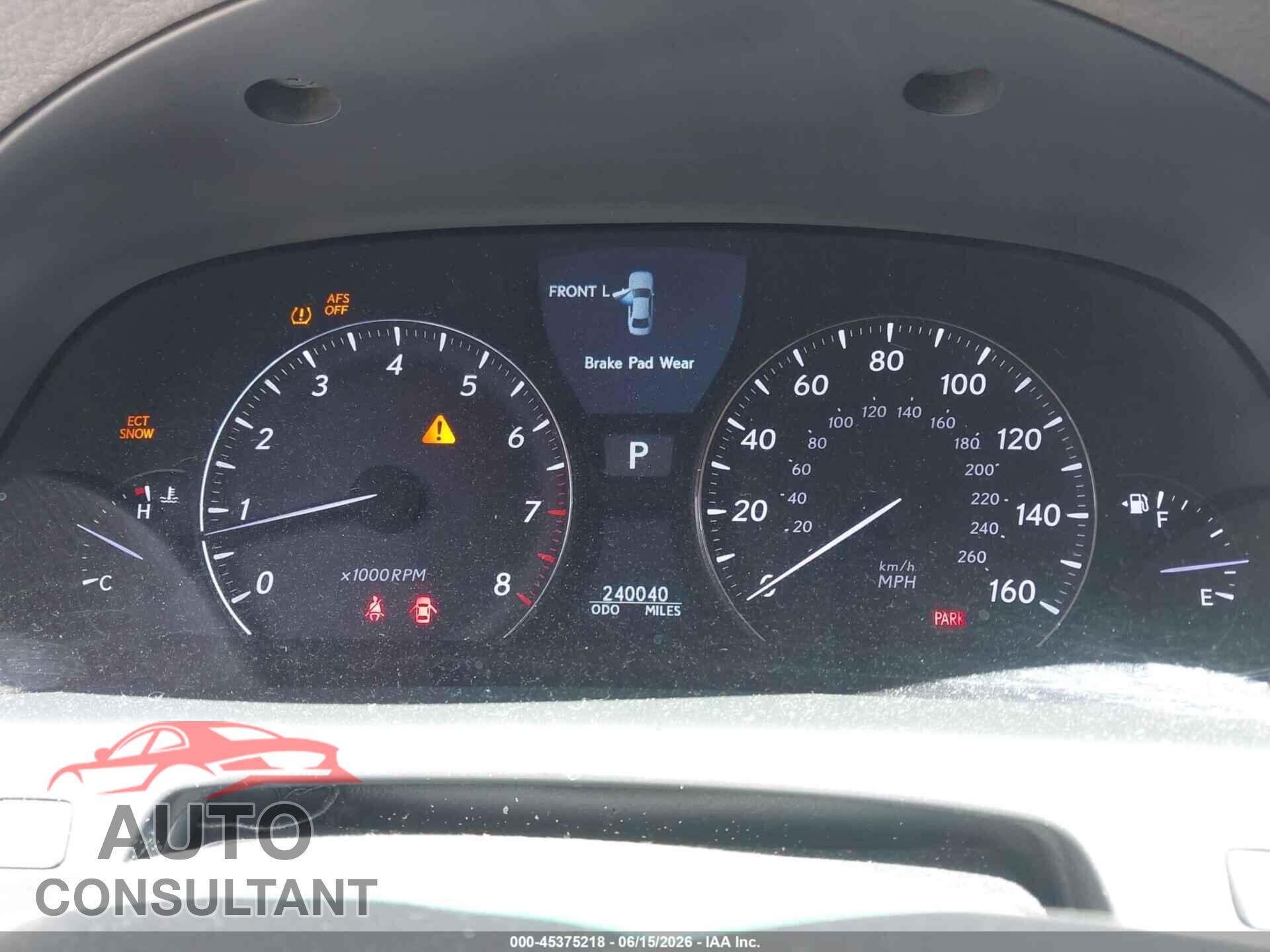 LEXUS LS 460 2011 - JTHCL5EF5B5010199