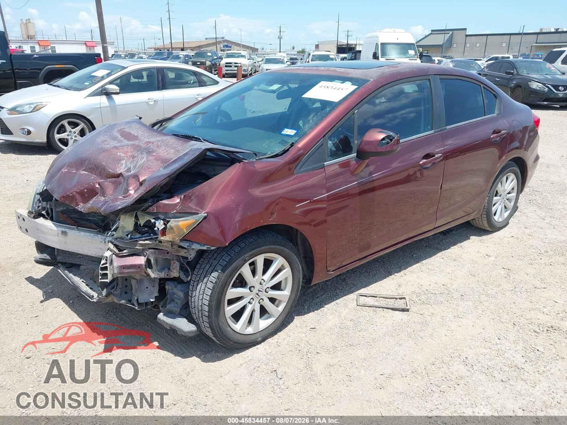 HONDA CIVIC 2012 - 19XFB2F93CE045127