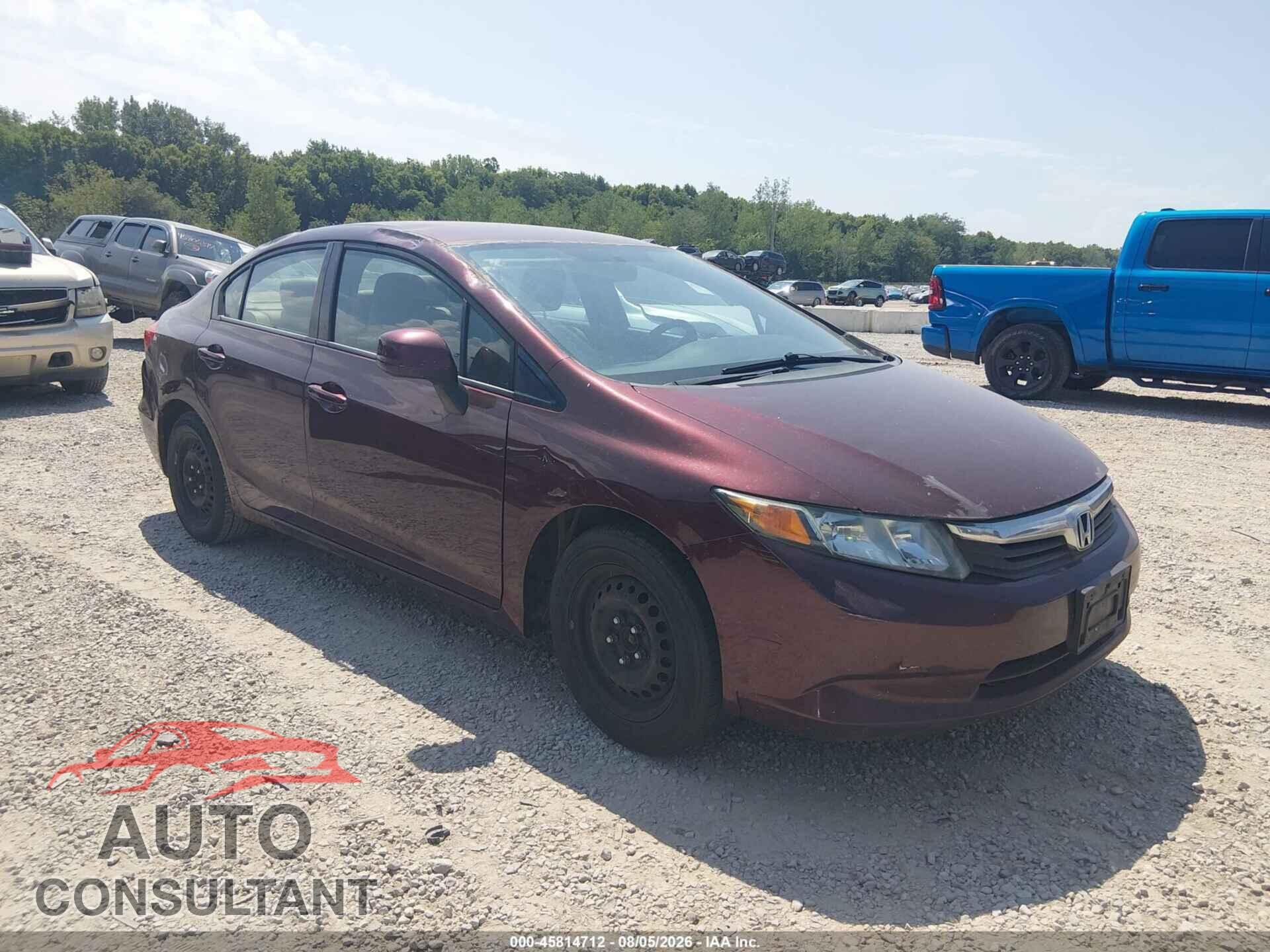 HONDA CIVIC 2012 - 19XFB2F57CE108968