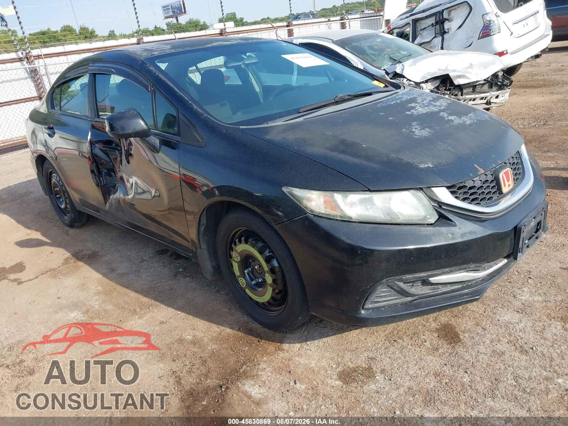 HONDA CIVIC 2013 - 19XFB2F54DE249191