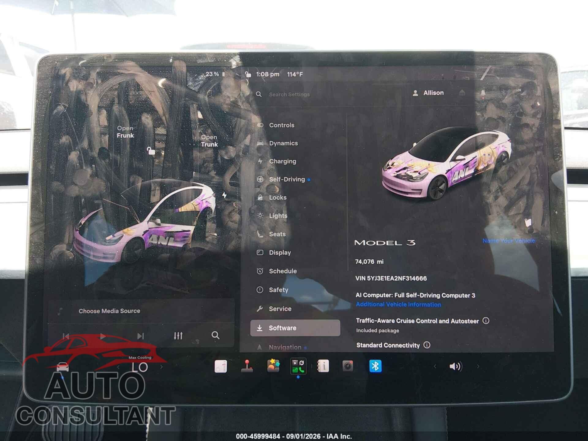 TESLA MODEL 3 2022 - 5YJ3E1EA2NF314666