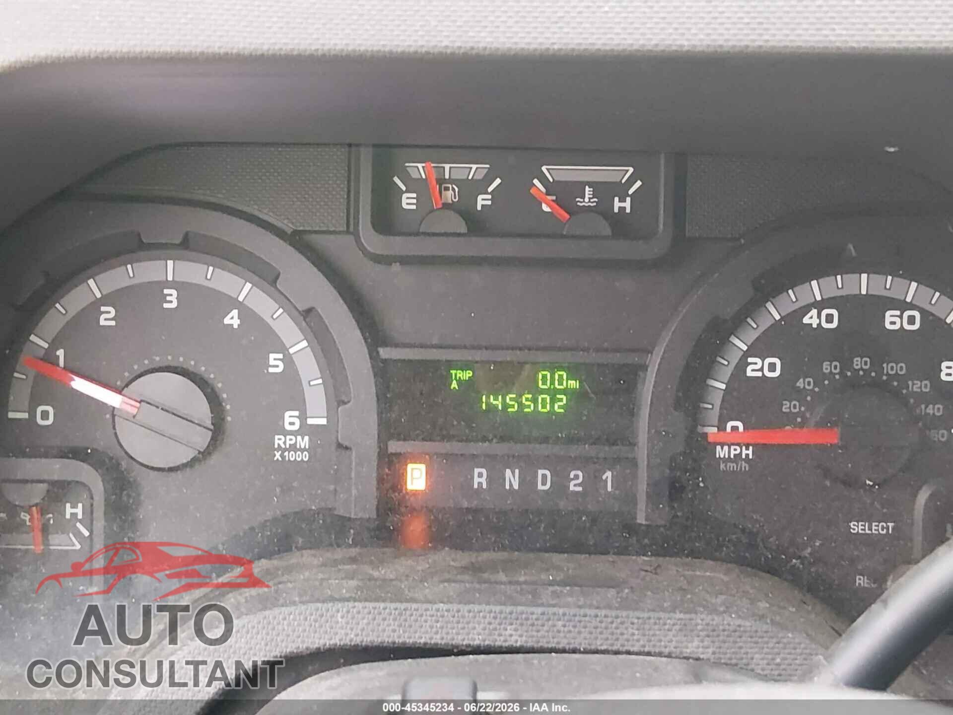 FORD E-150 2012 - 1FTNE1EL9CDA50215