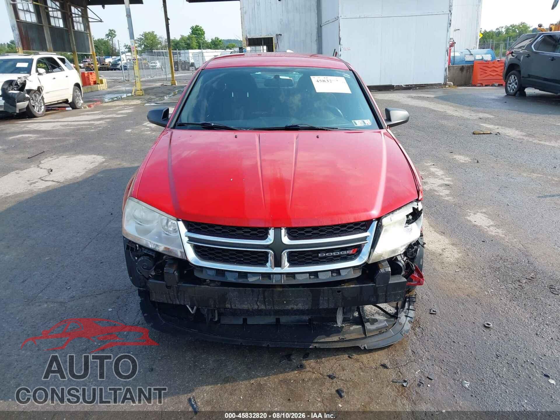 DODGE AVENGER 2012 - 1C3CDZAG6CN251909