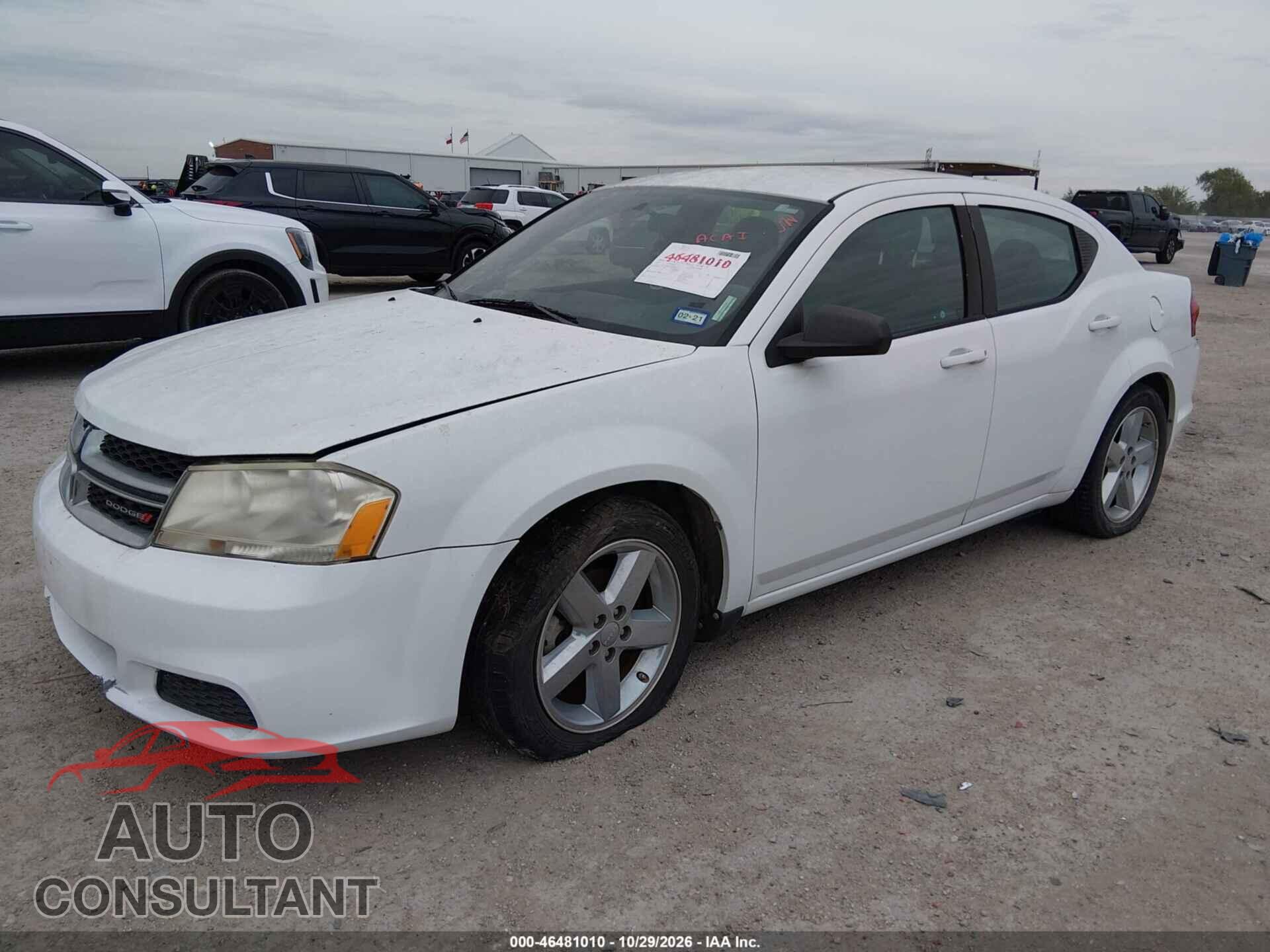DODGE AVENGER 2013 - 1C3CDZAB2DN632503