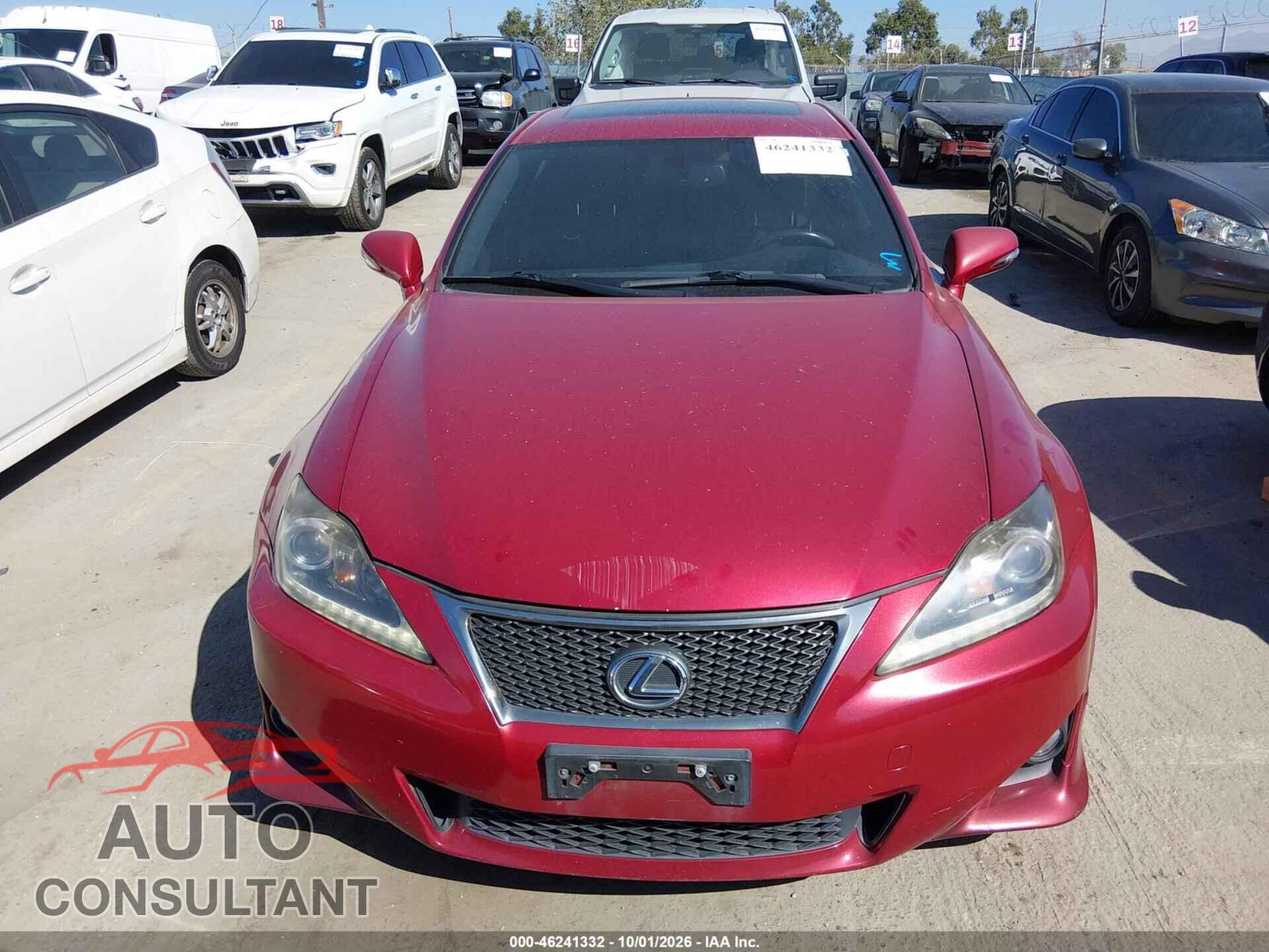 LEXUS IS 250 2011 - JTHBF5C22B5150567