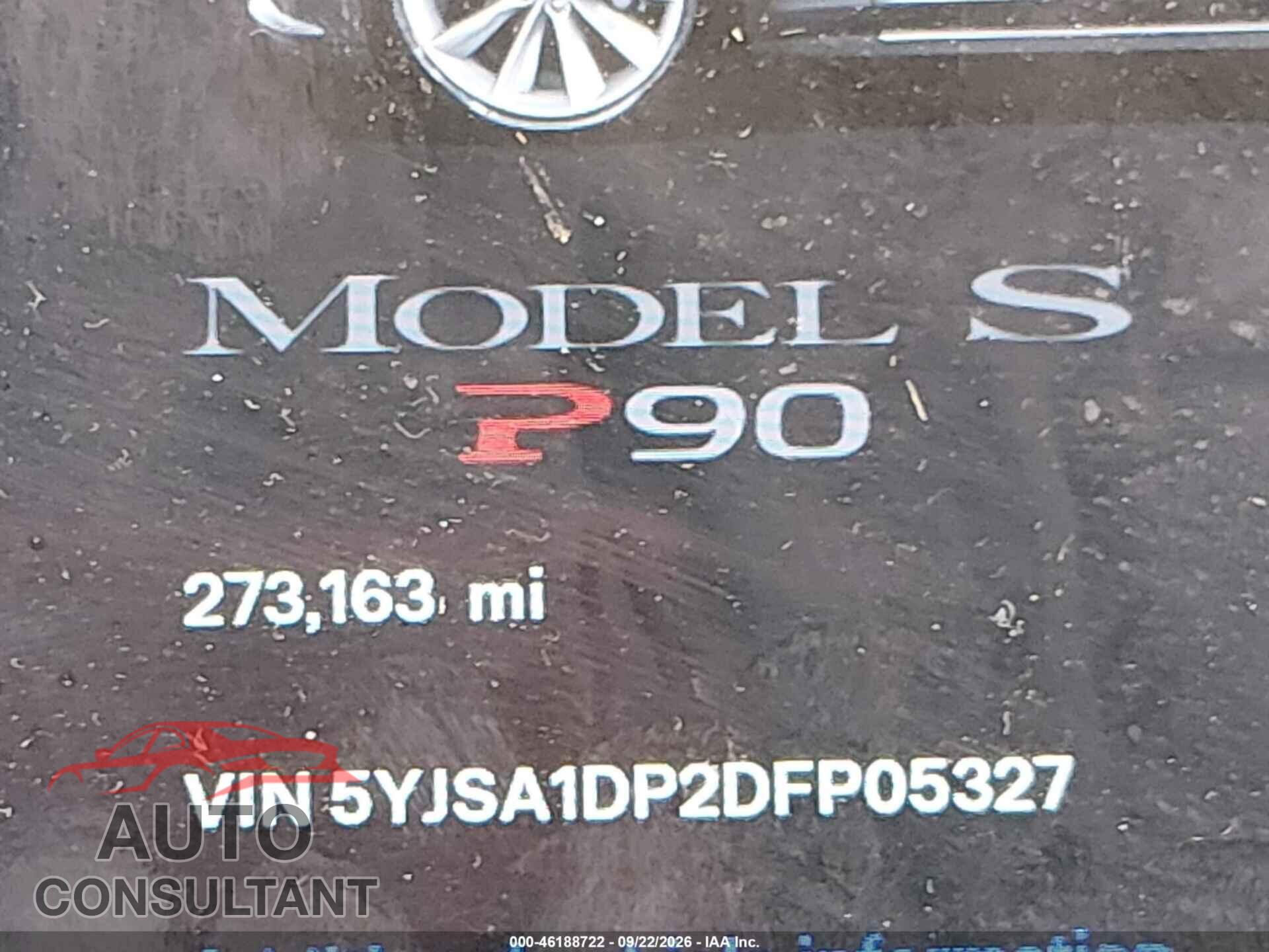 TESLA MODEL S 2013 - 5YJSA1DP2DFP05327