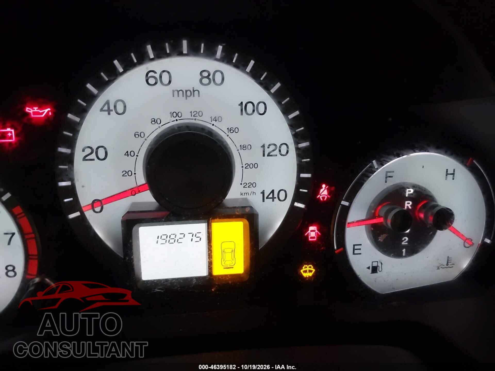 HONDA PILOT 2010 - 5FNYF4H22AB006092