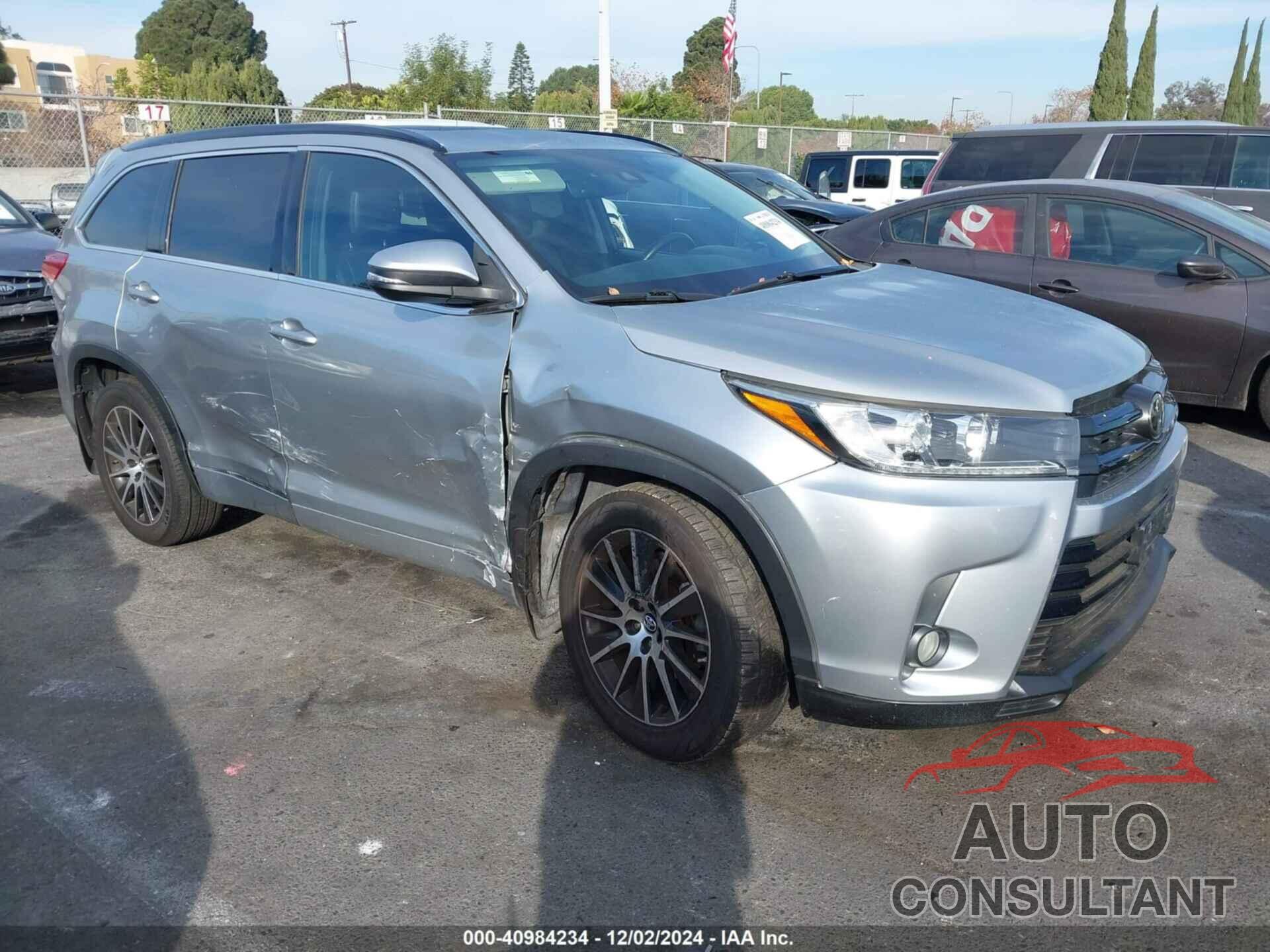 TOYOTA HIGHLANDER 2017 - 5TDJZRFH5HS385320