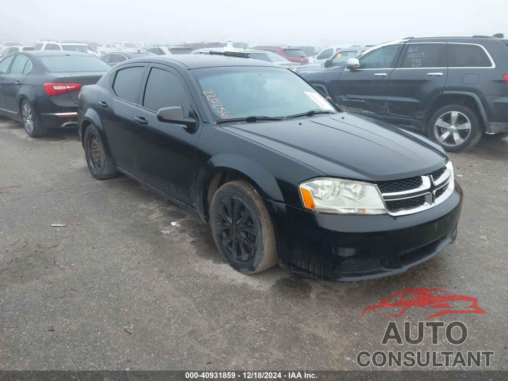 DODGE AVENGER 2012 - 1C3CDZAB2CN220256
