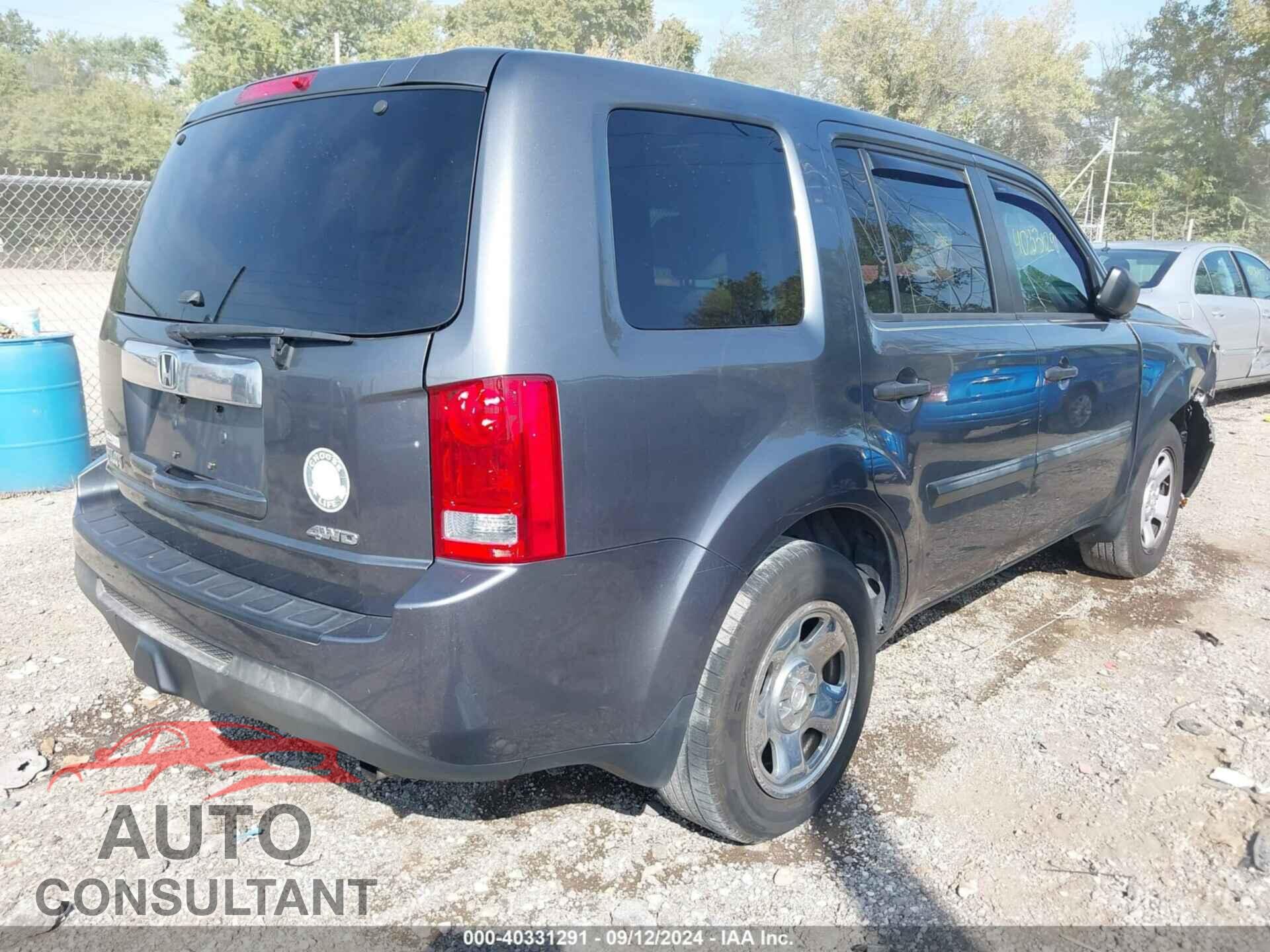 HONDA PILOT 2013 - 5FNYF4H29DB073034