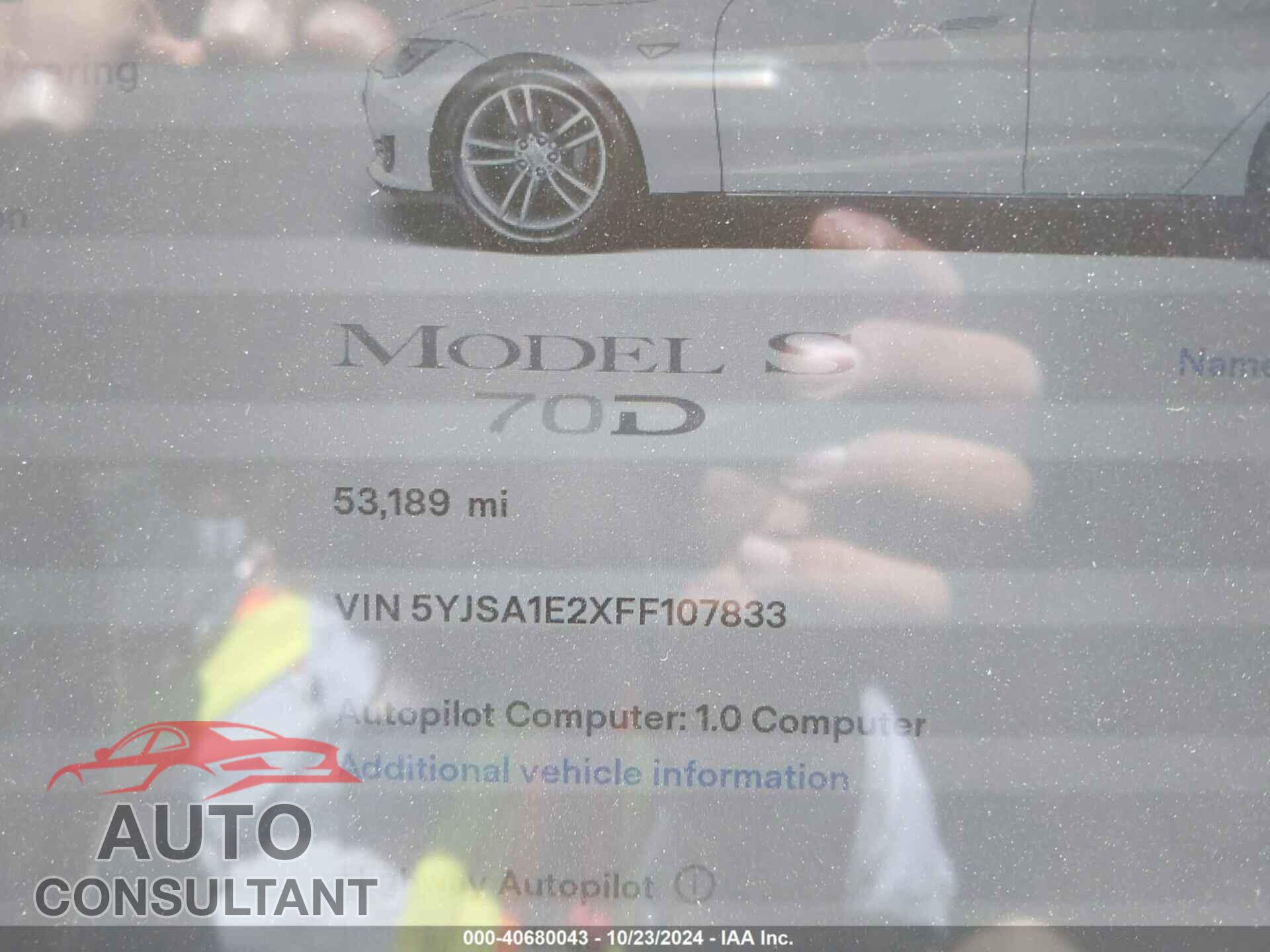 TESLA MODEL S 2015 - 5YJSA1E2XFF107833