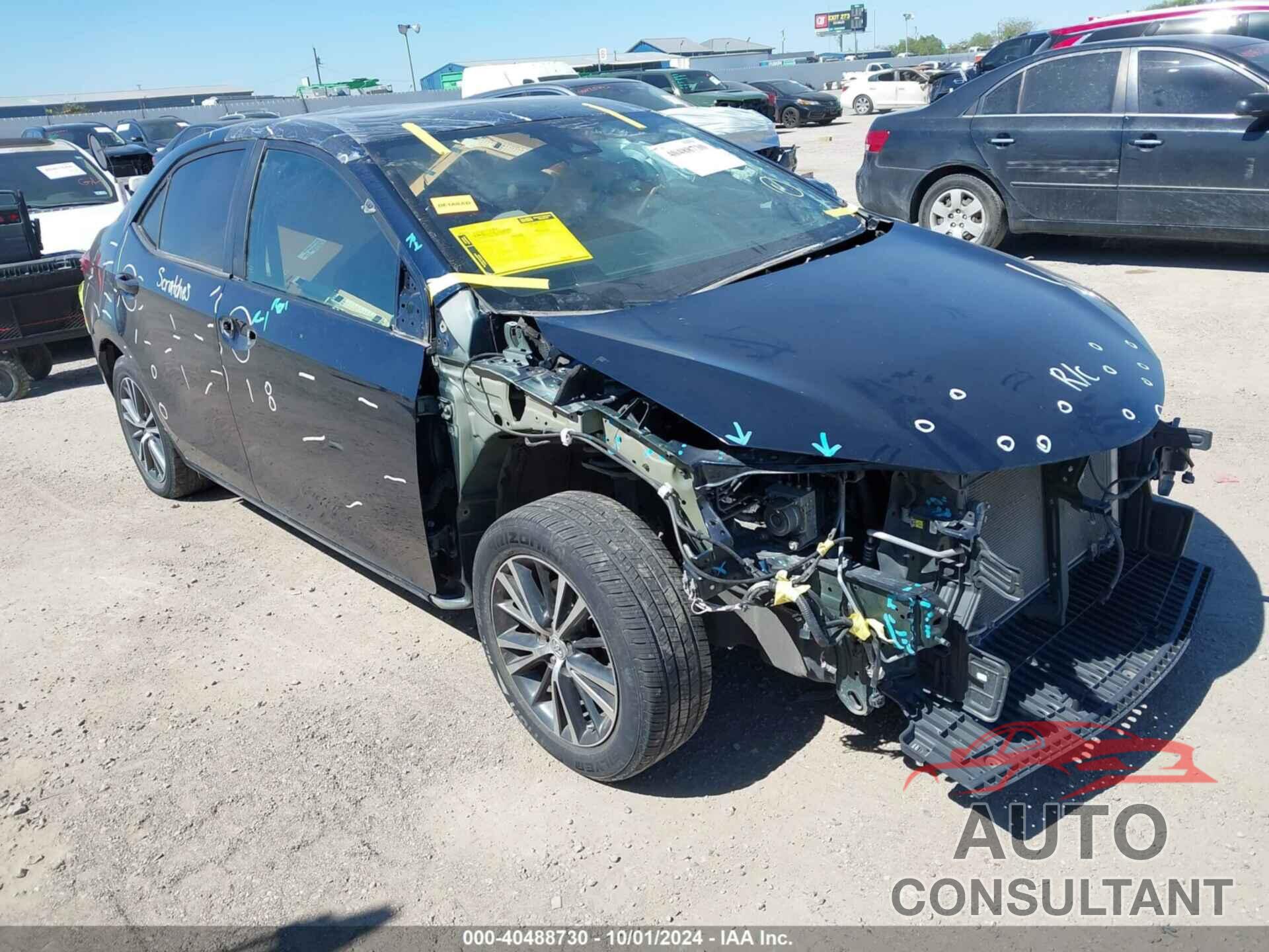 TOYOTA COROLLA 2019 - 2T1BURHE3KC164224