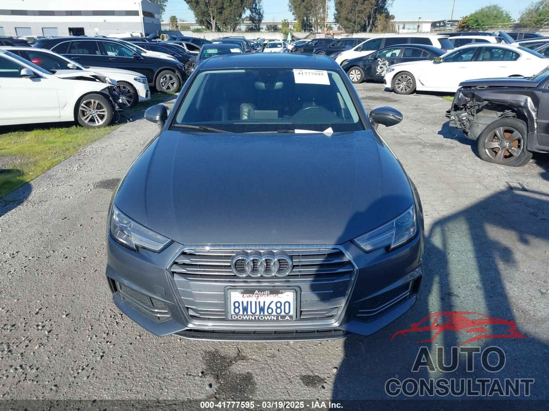 AUDI A4 2018 - WAUKMAF41JA122159