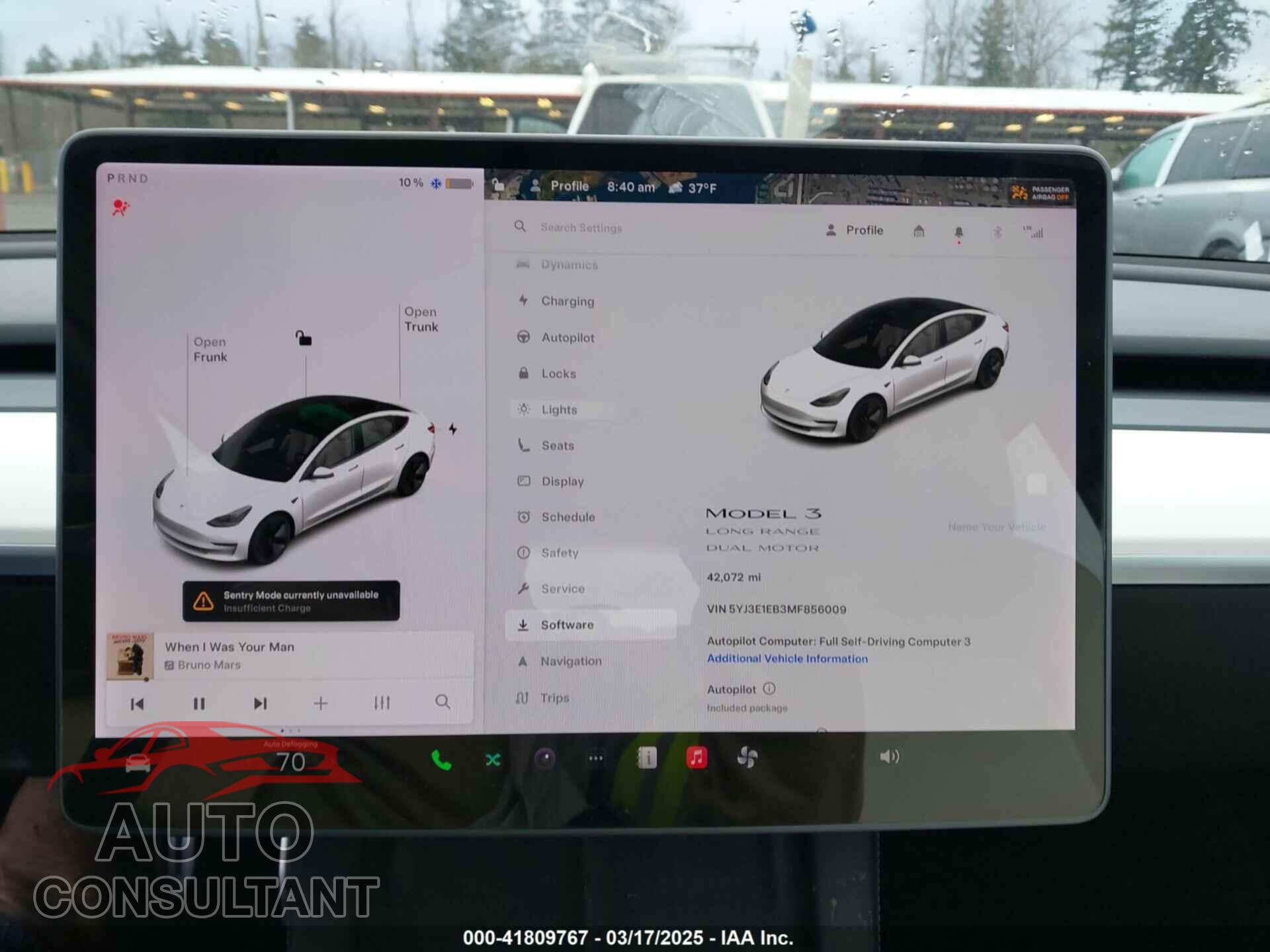 TESLA MODEL 3 2021 - 5YJ3E1EB3MF856009