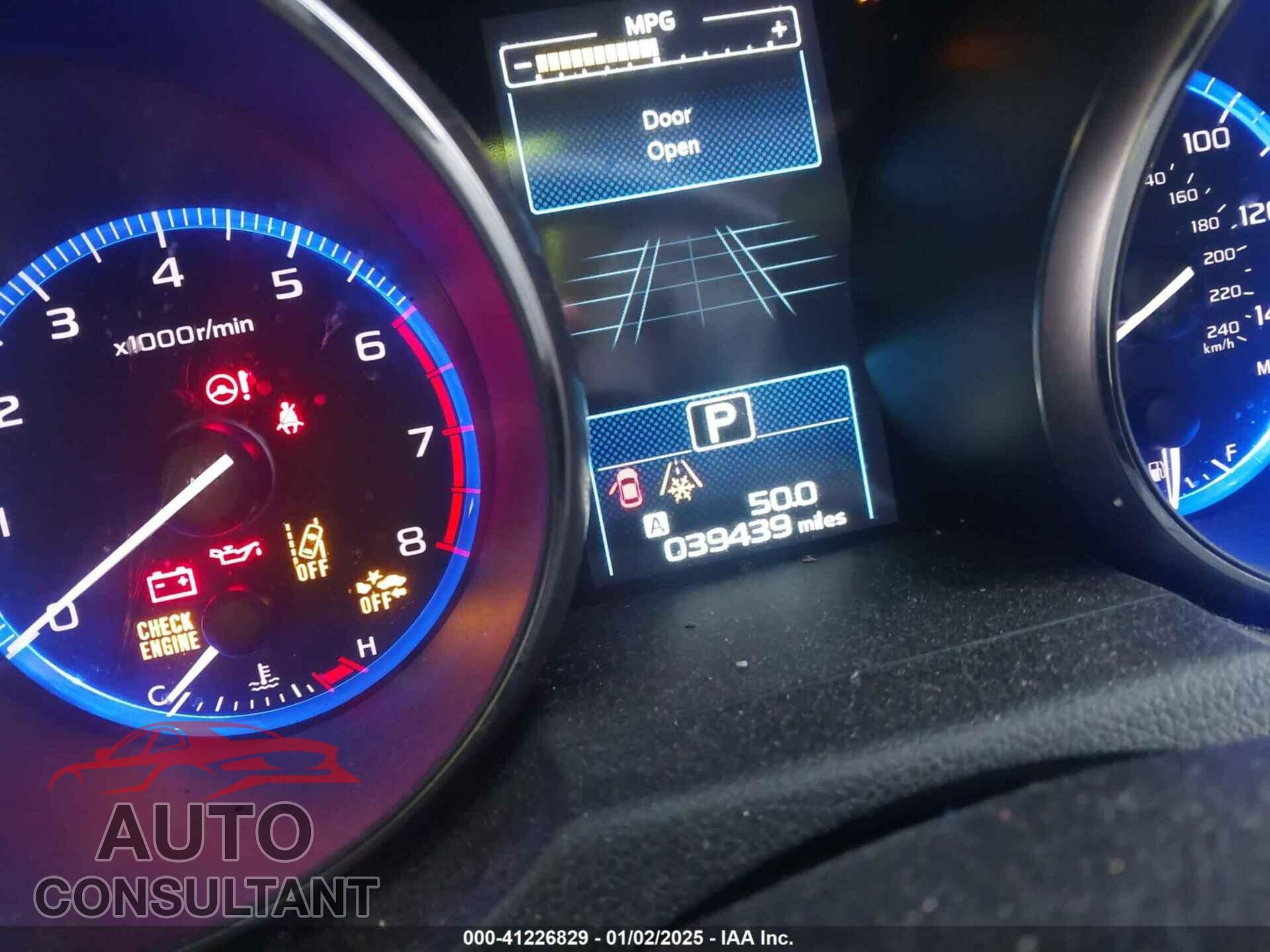 SUBARU OUTBACK 2019 - 4S4BSAFC2K3302719